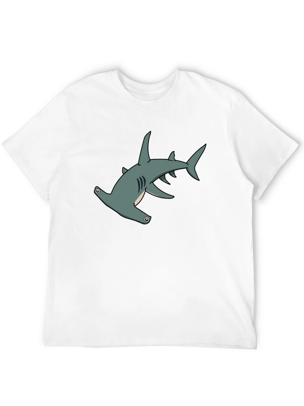 Hammerhead Shark Graphic Tee - Black Cotton