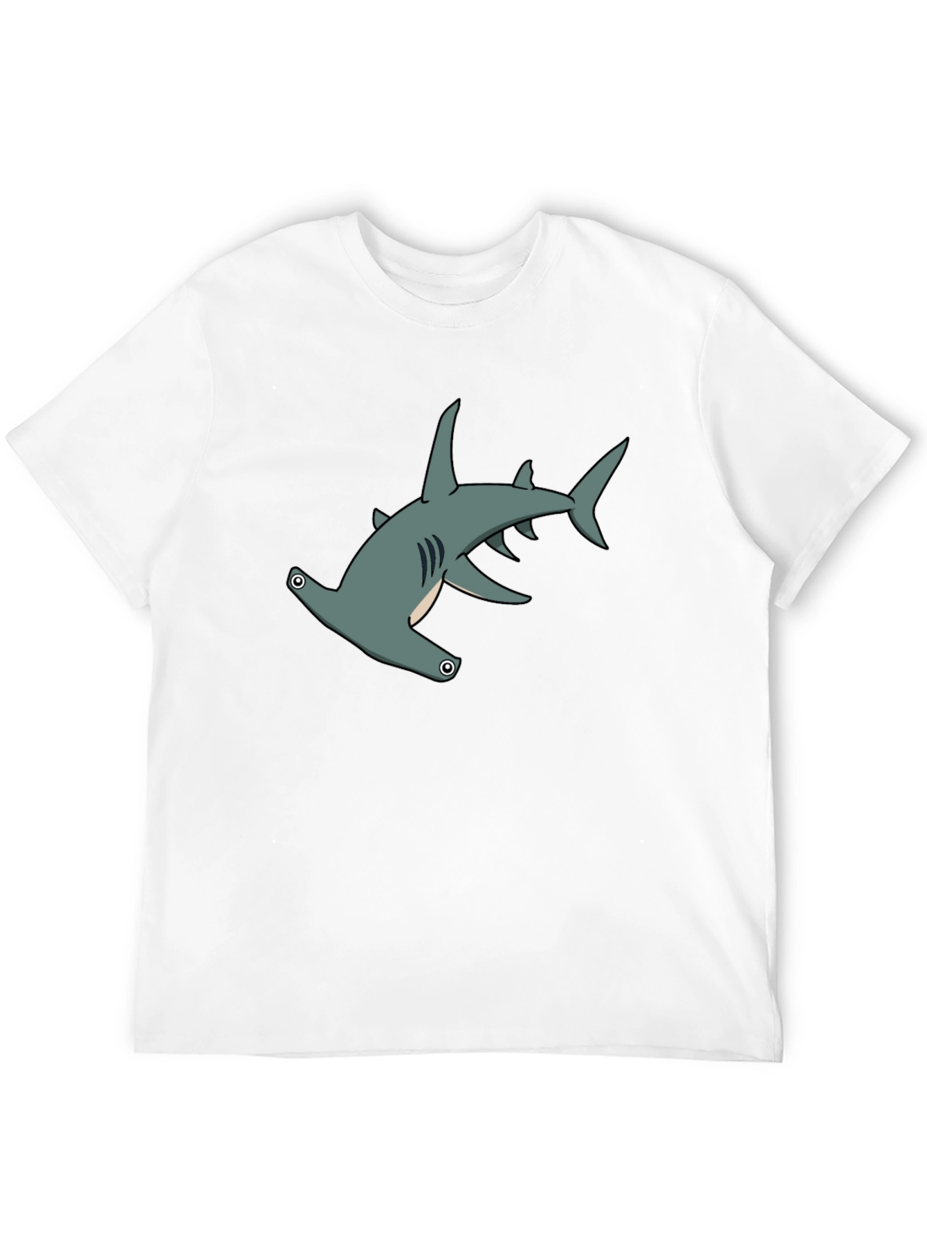 Hammerhead Shark Graphic Tee - Black Cotton