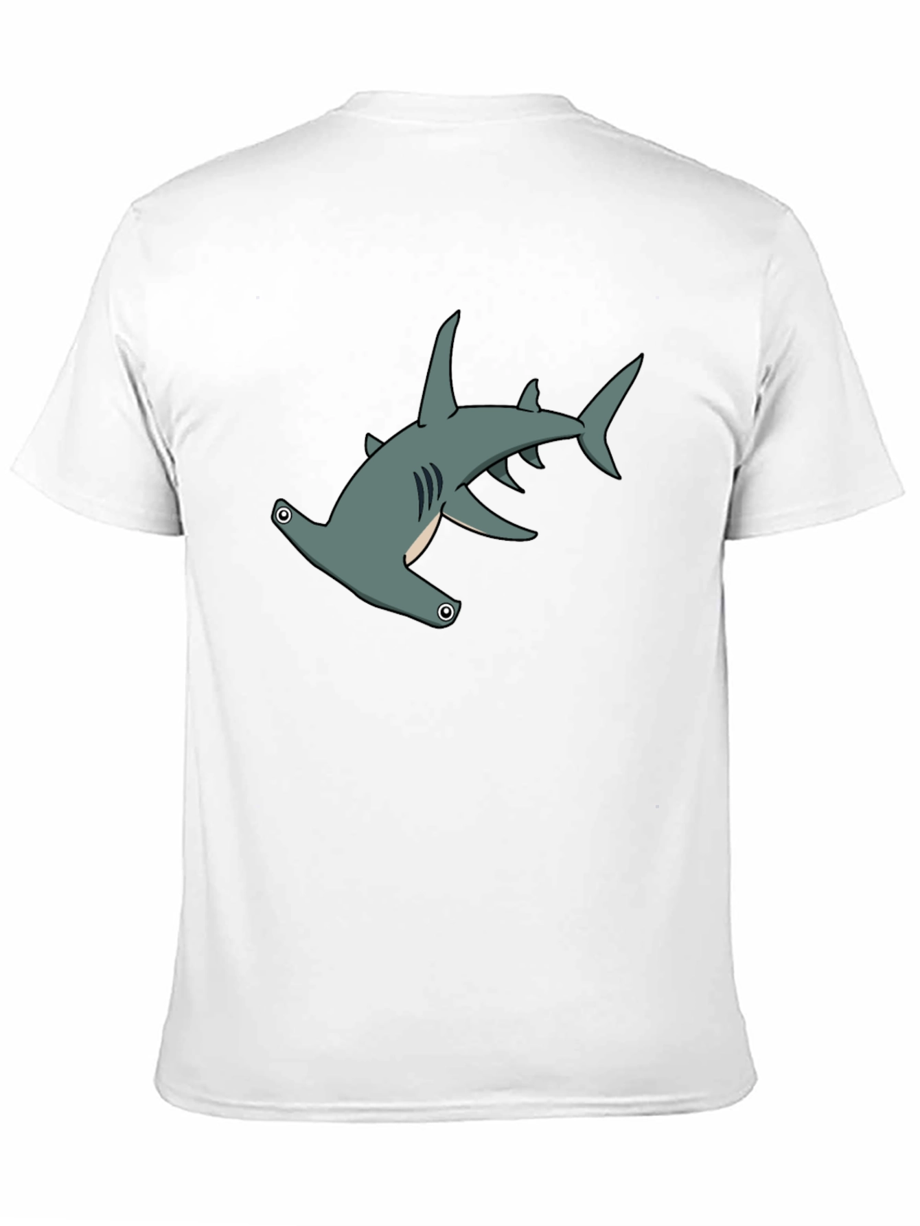 Hammerhead Shark Graphic Tee - Black Cotton
