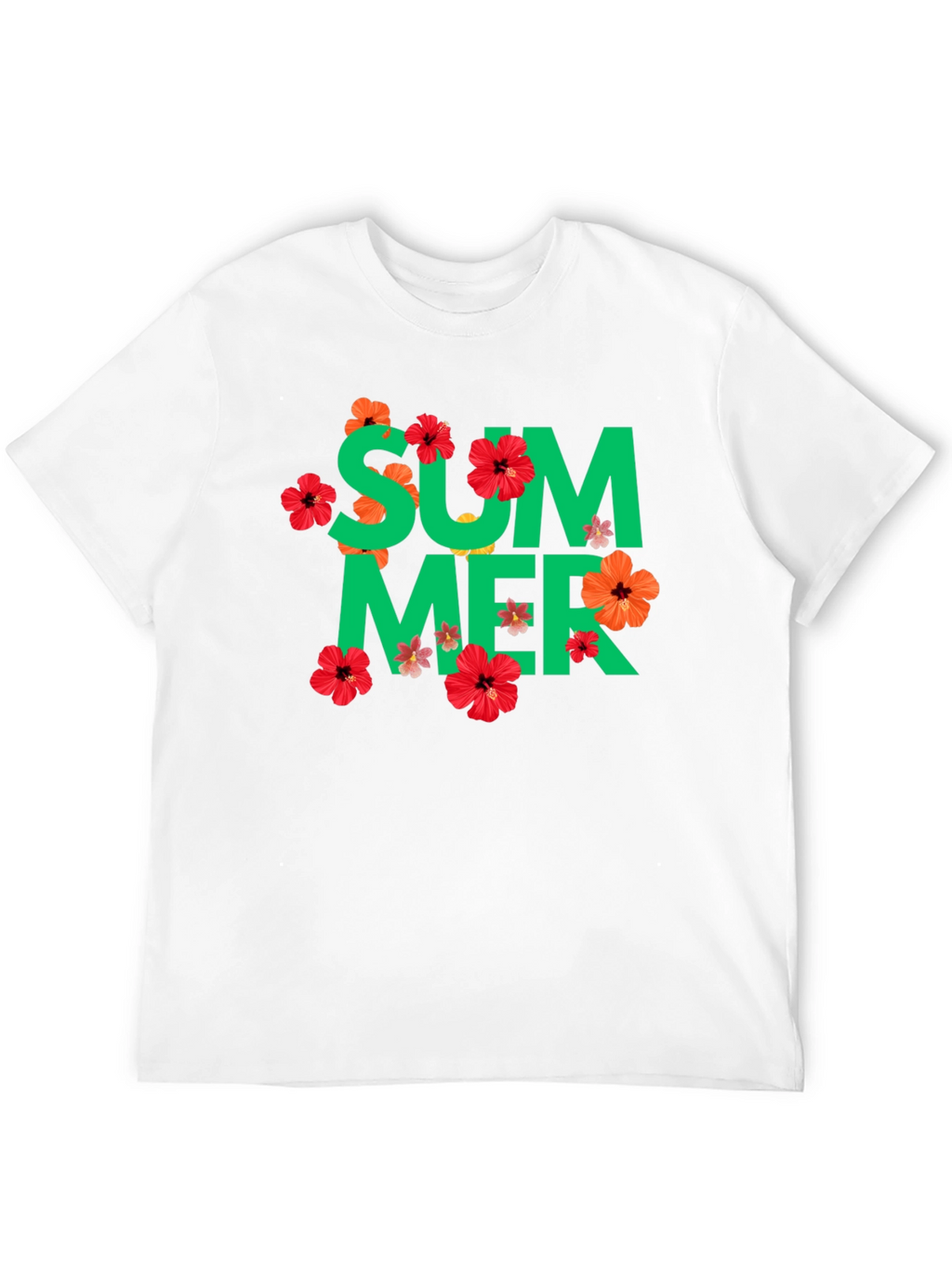 Summer Floral Graphic Tee - Black