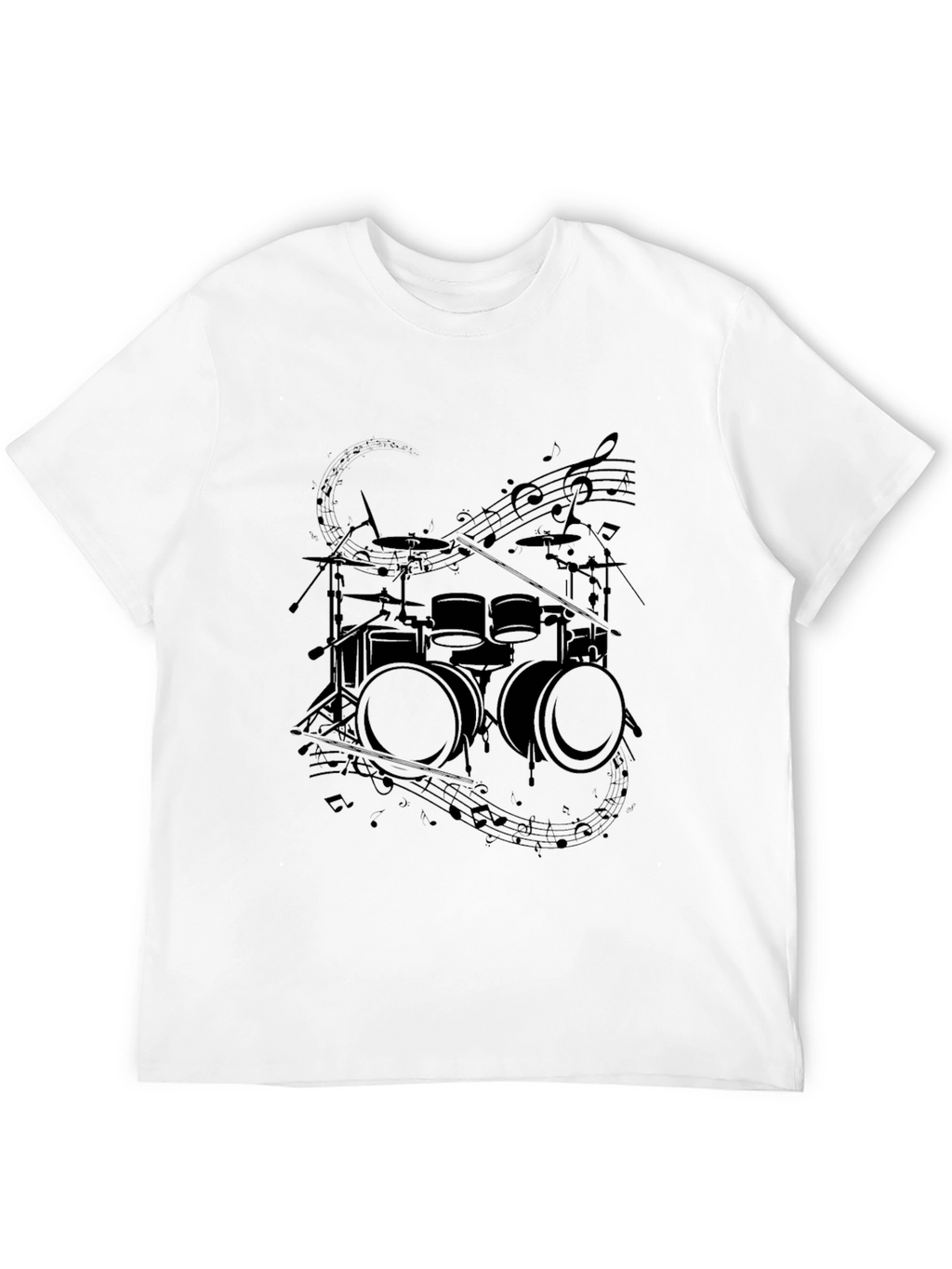 Drum Set Graphic T-Shirt - Music Lover Tee