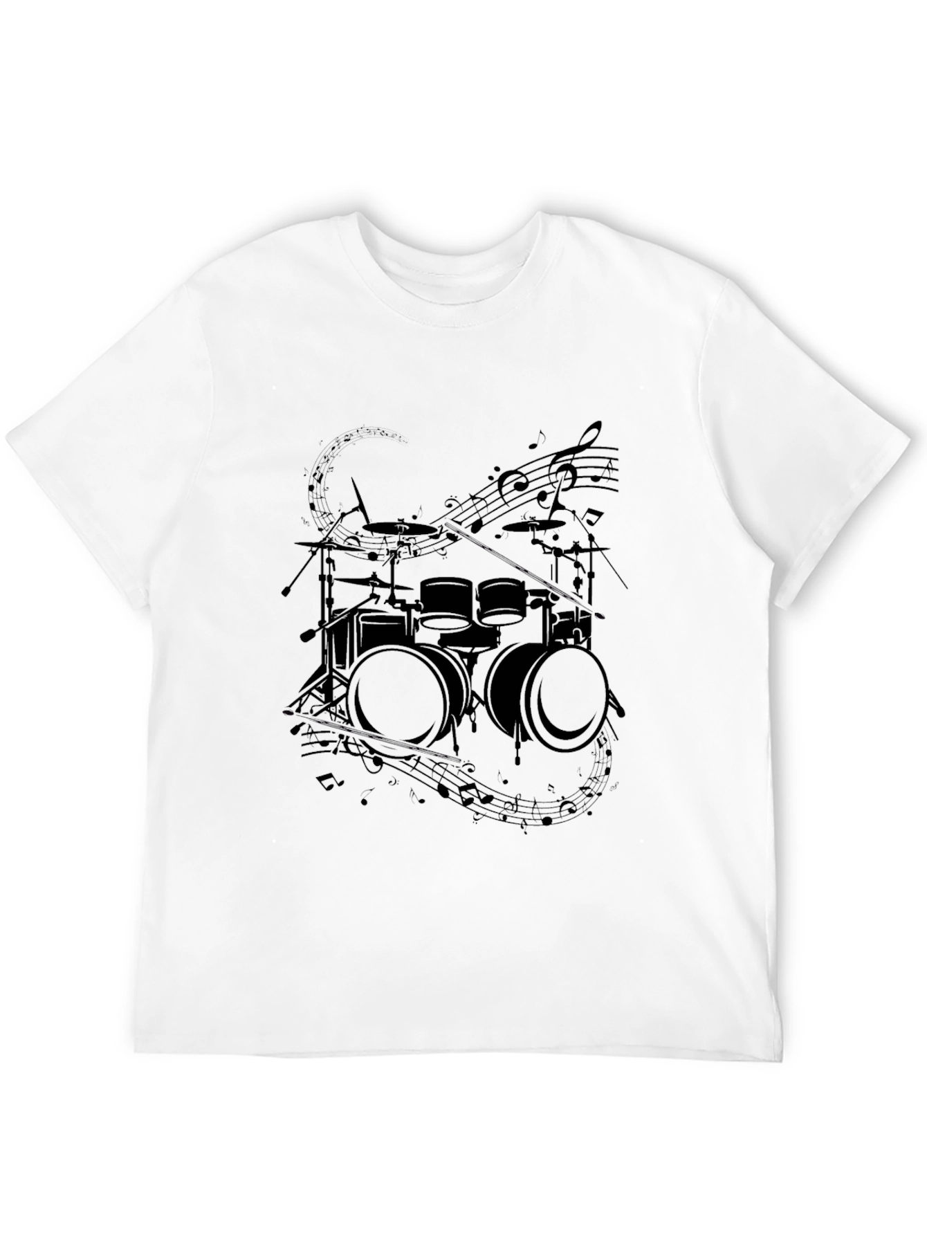 Drum Set Graphic T-Shirt - Music Lover Tee