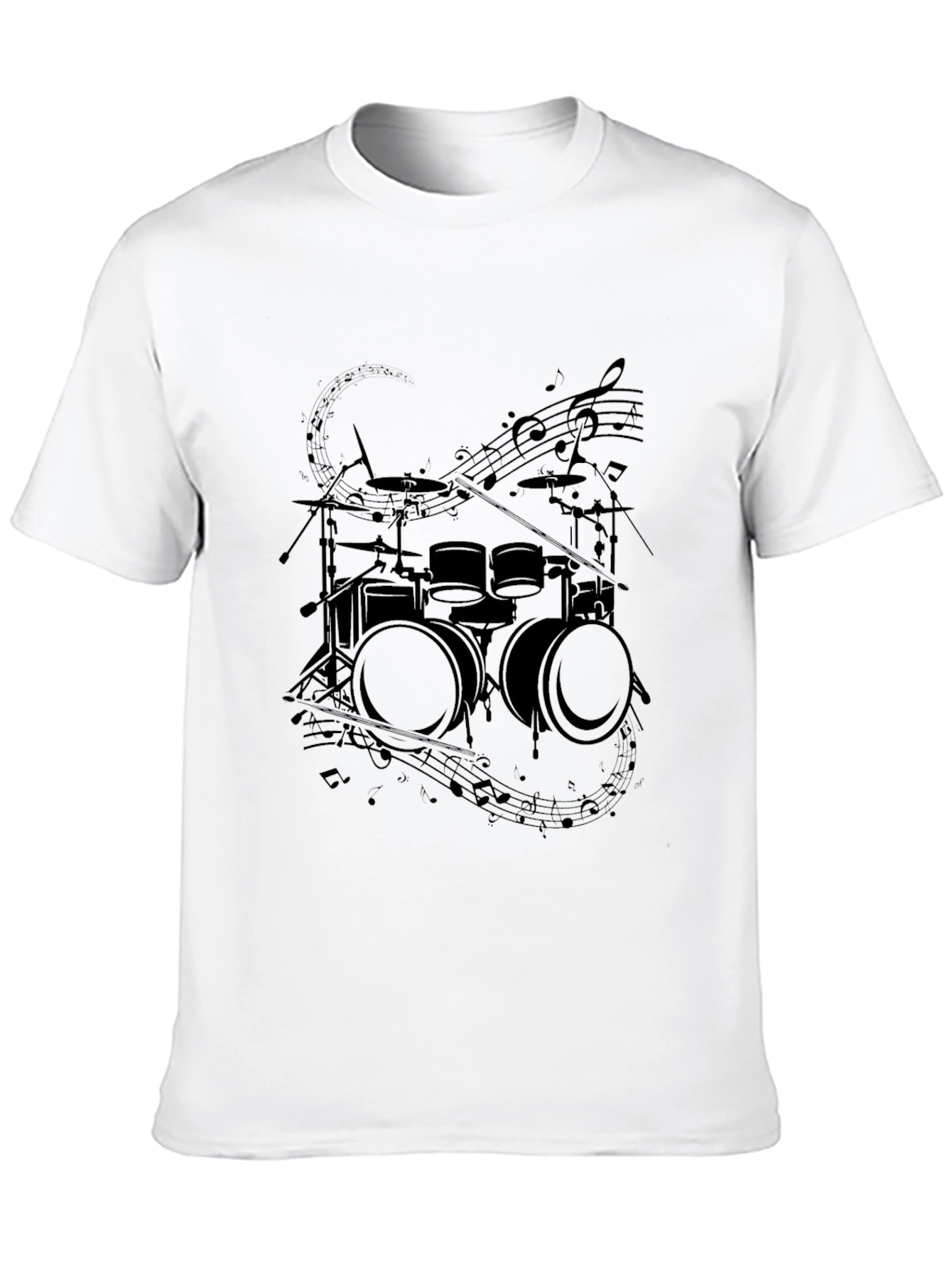 Drum Set Graphic T-Shirt - Music Lover Tee