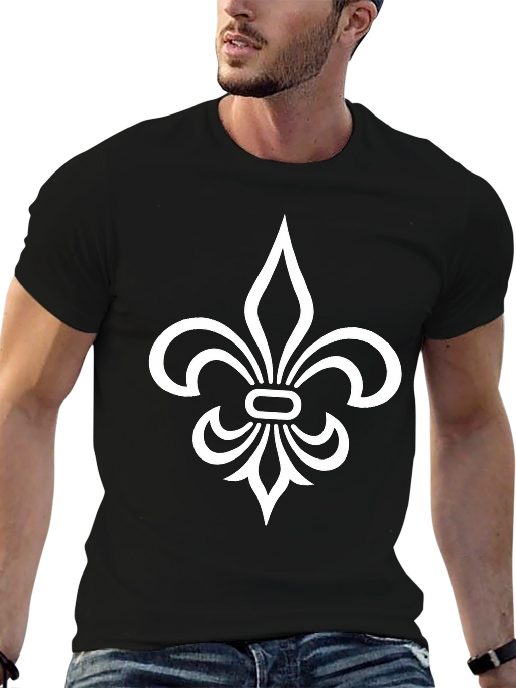 Fleur-de-Lis Graphic T-Shirt - Classic Design