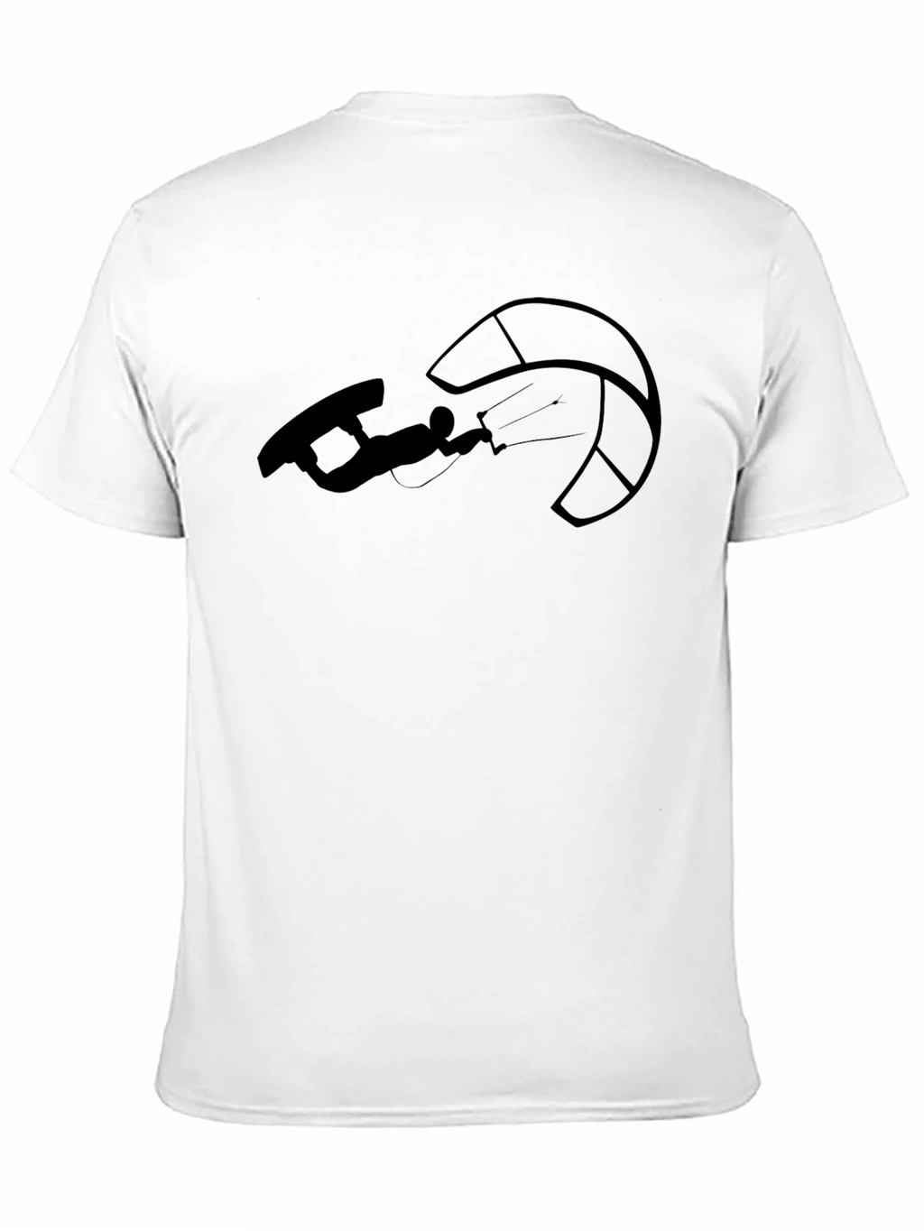 Kitesurfing Graphic Tee - Black Cotton