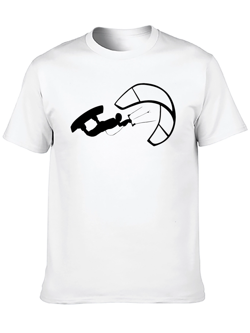 Kitesurfing Graphic Tee - Black Cotton