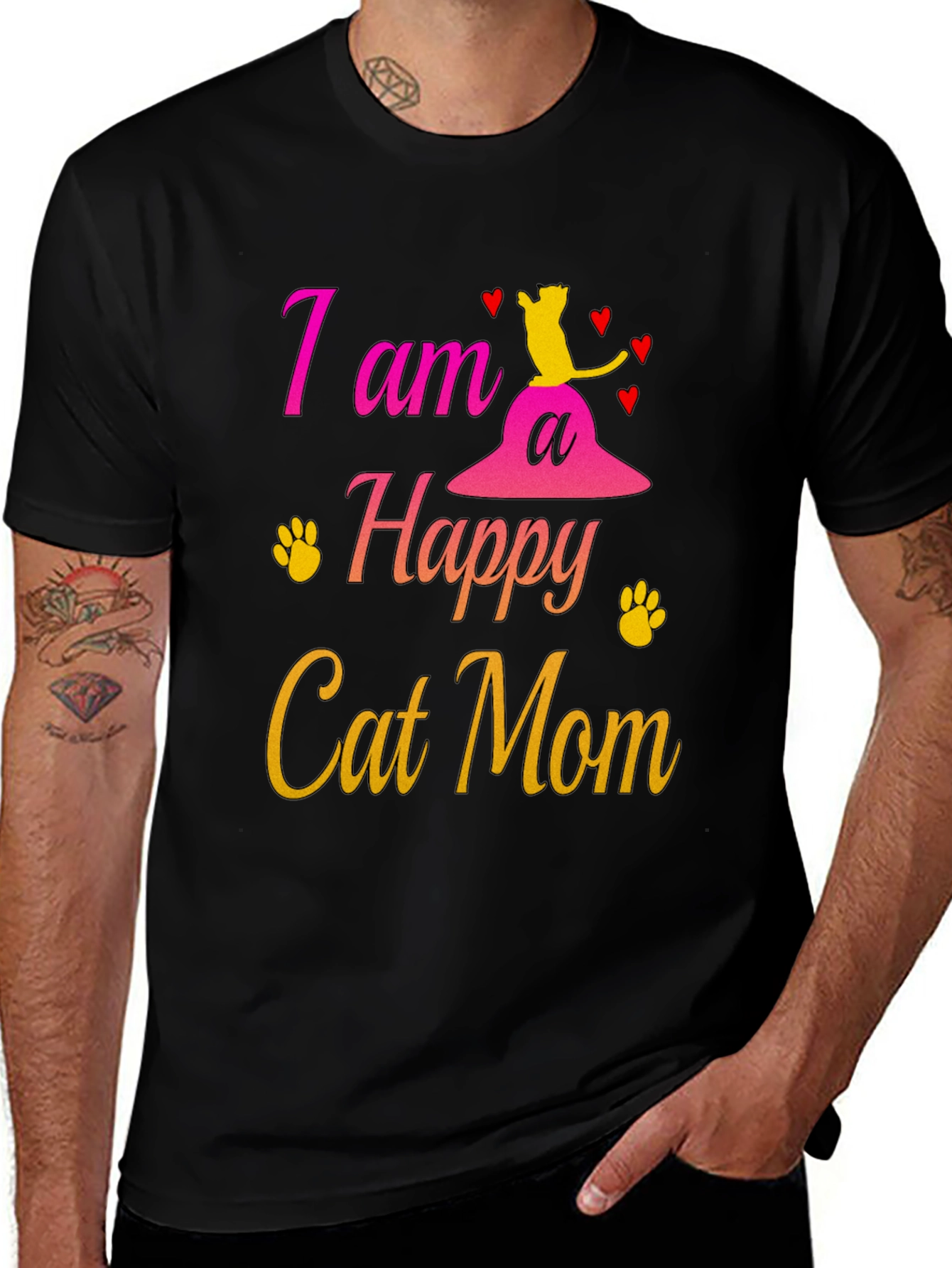 Happy Cat Mom T-Shirt