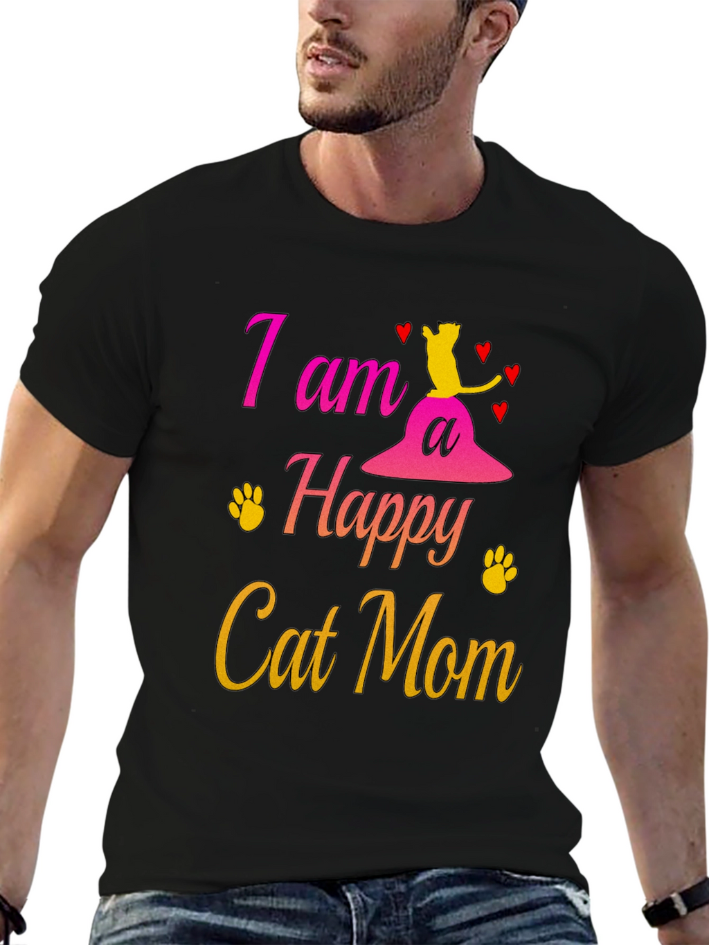 Happy Cat Mom T-Shirt