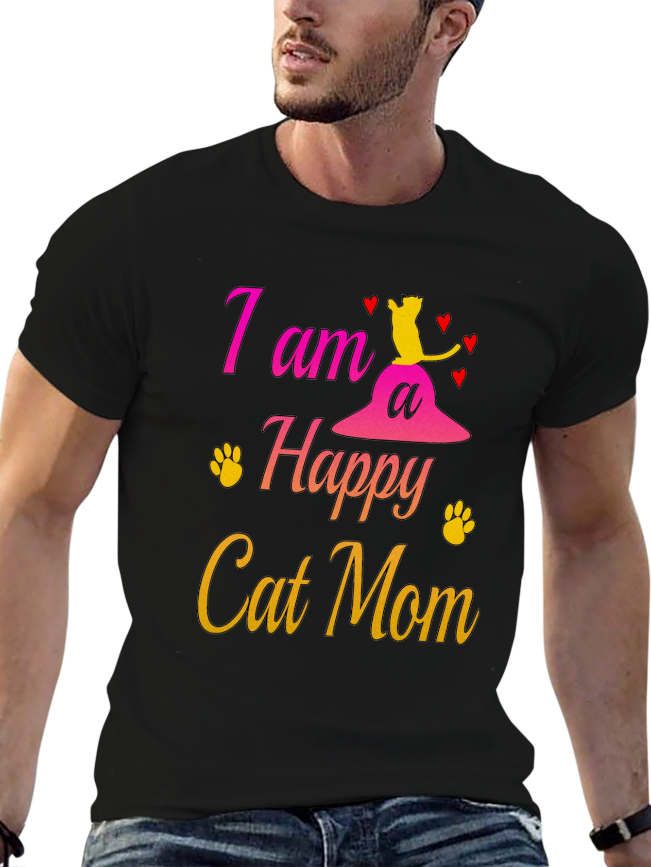 Happy Cat Mom T-Shirt