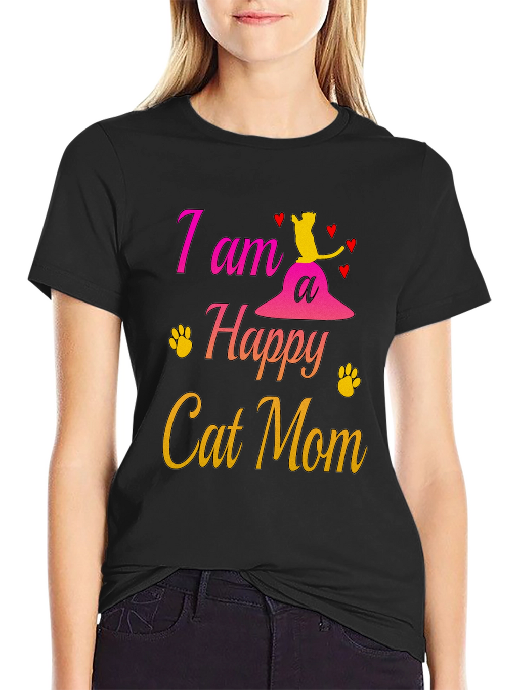 Happy Cat Mom T-Shirt