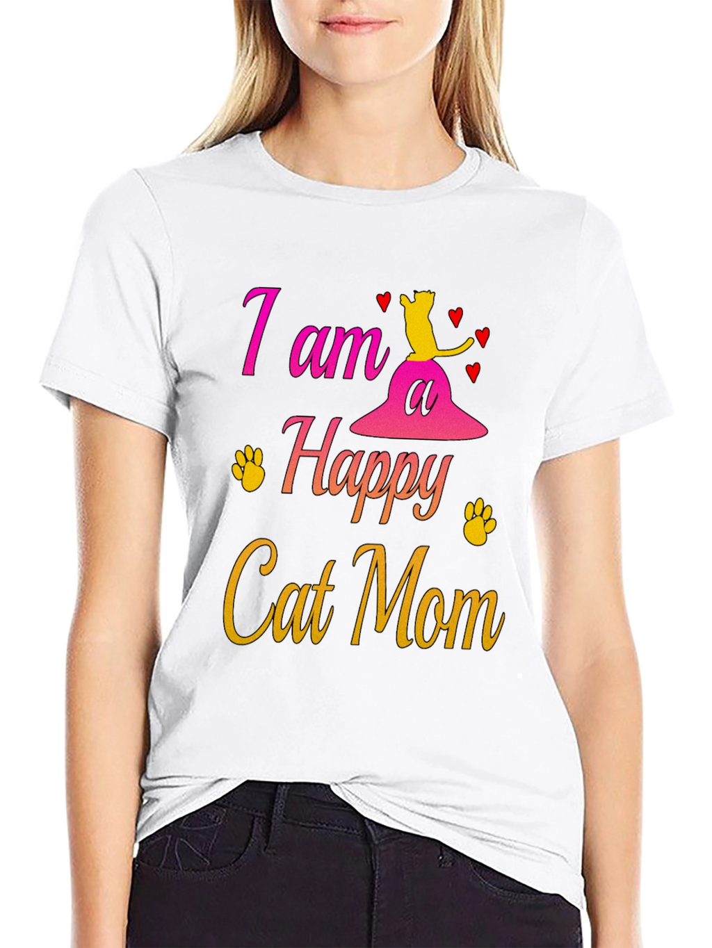 Happy Cat Mom T-Shirt