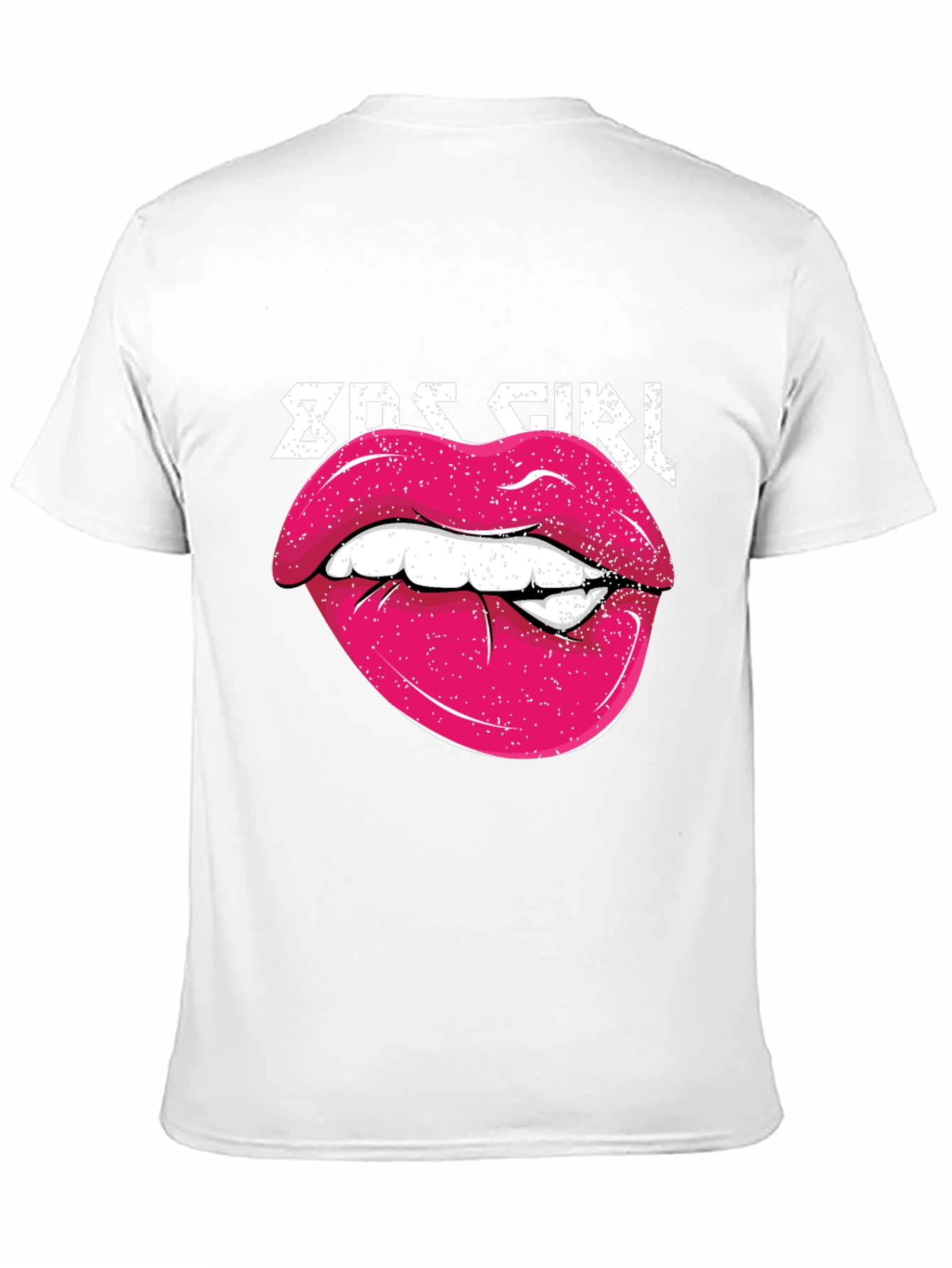 80s Girl Lips Graphic Tee - Retro Style Shirt
