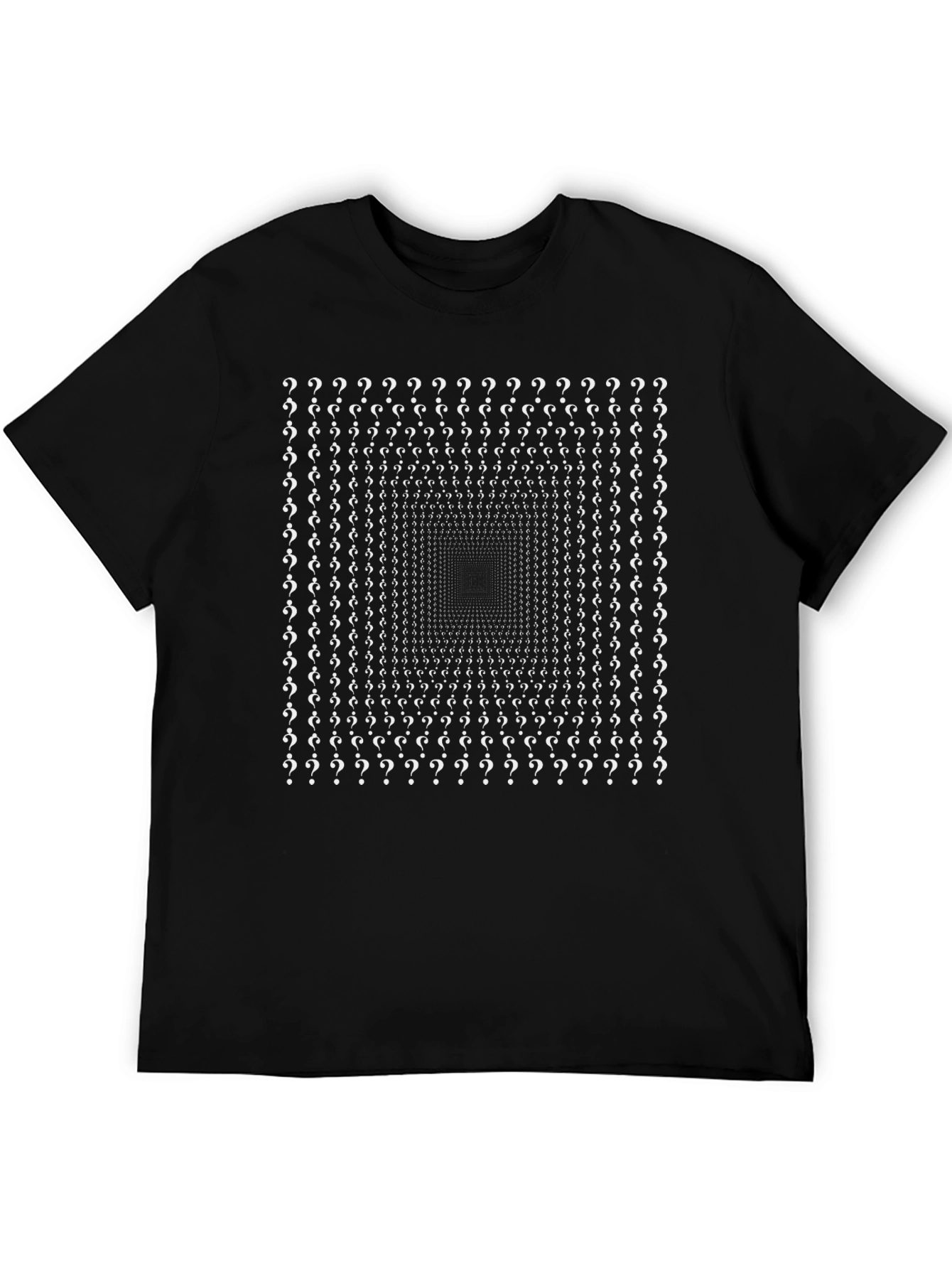 Question Mark Optical Illusion Graphic Tee