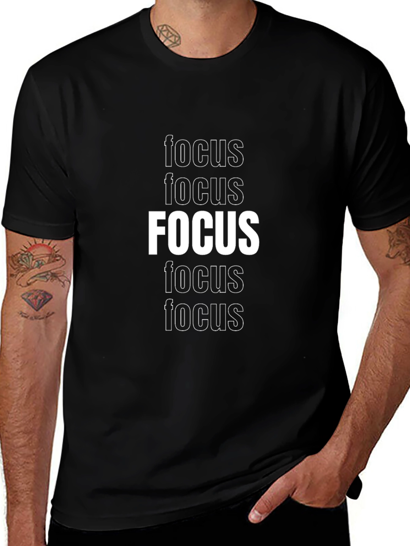 Focus Graphic Tee - Stylish Motivation T-Shirt