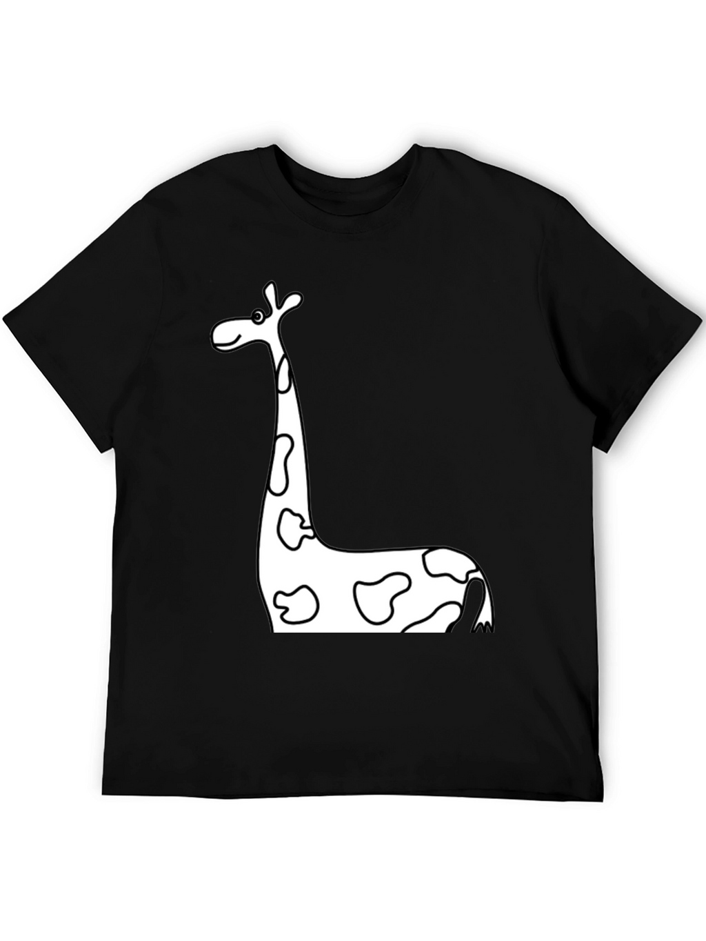 Black Giraffe Print T-Shirt