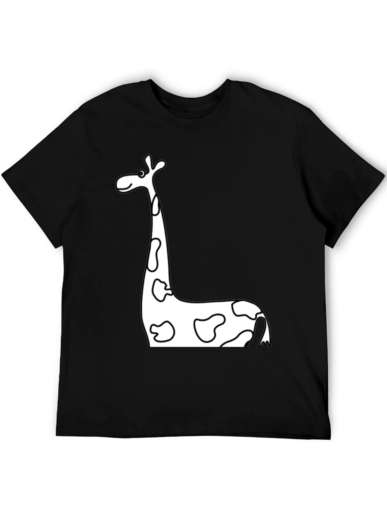 Black Giraffe Print T-Shirt