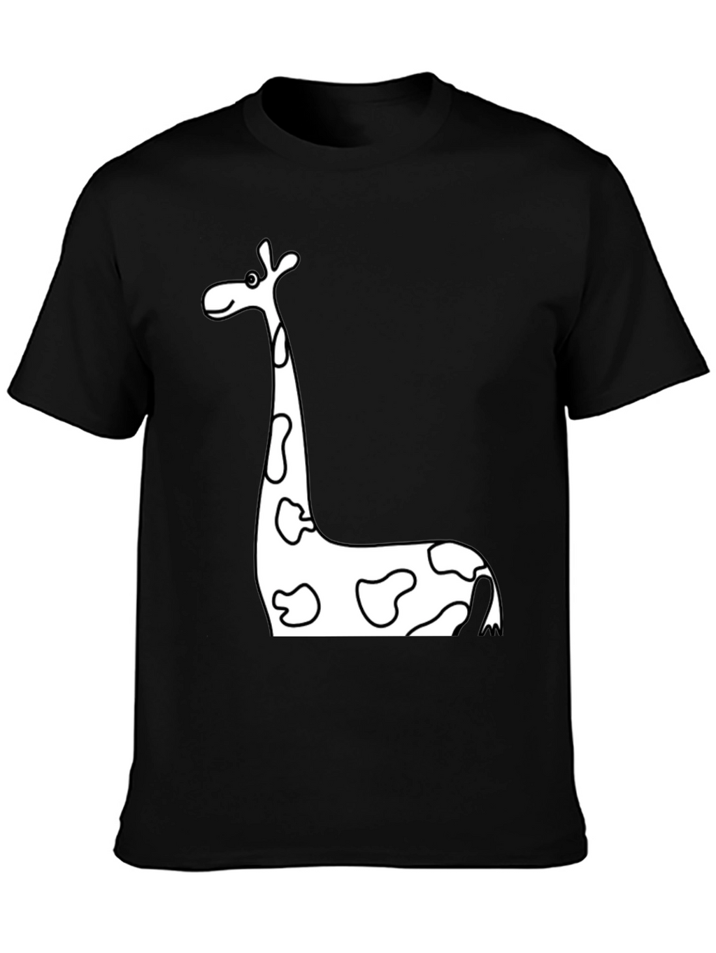 Black Giraffe Print T-Shirt