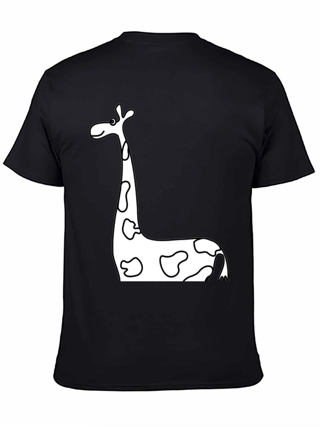 Black Giraffe Print T-Shirt
