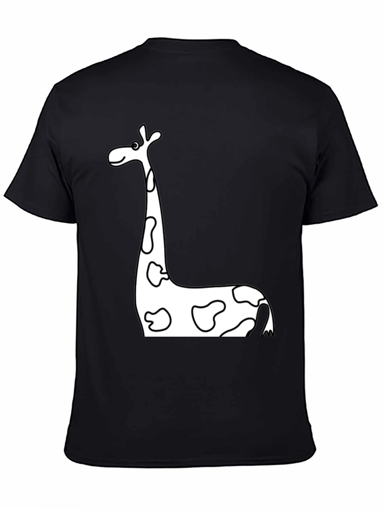 Black Giraffe Print T-Shirt