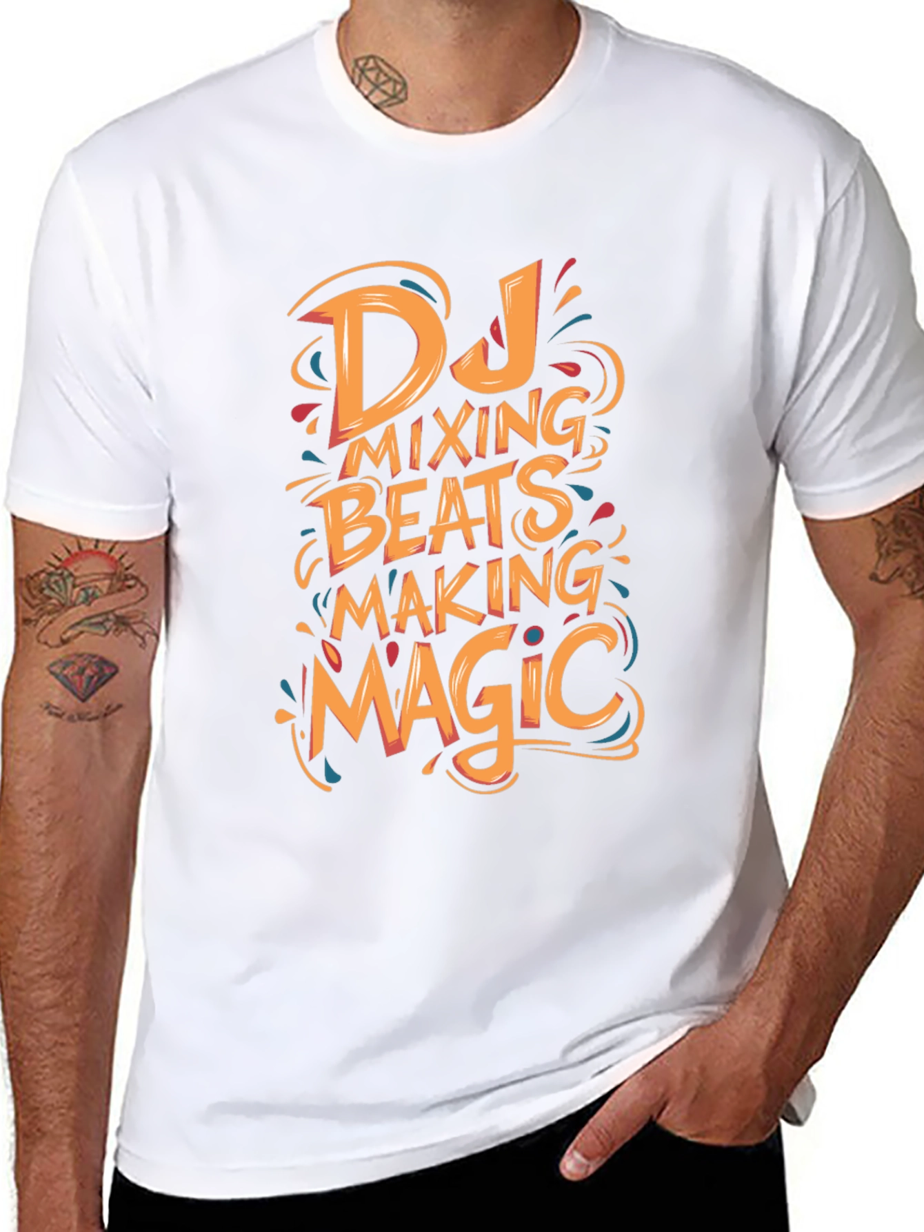 DJ Mixing Beats Making Magic Graphic T-Shirt