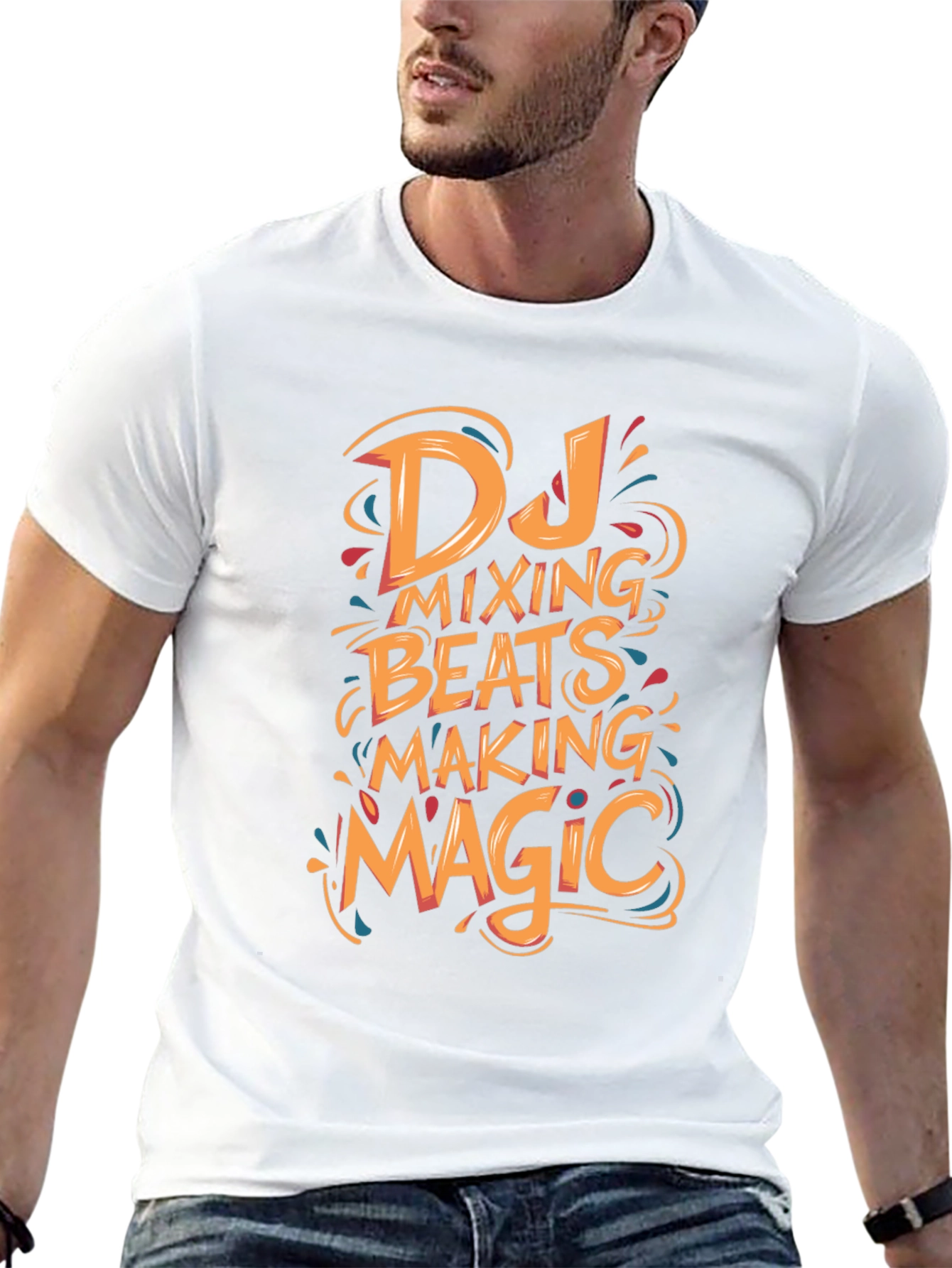 DJ Mixing Beats Making Magic Graphic T-Shirt
