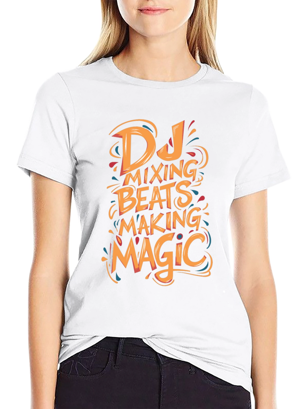 DJ Mixing Beats Making Magic Graphic T-Shirt