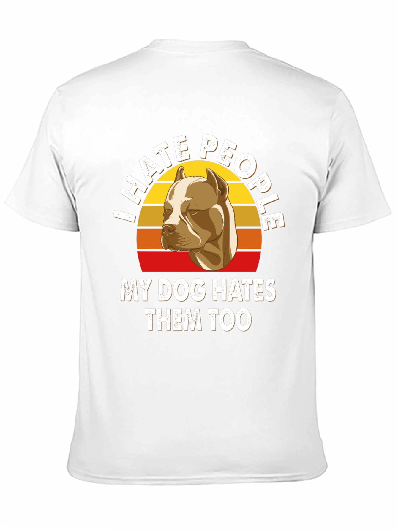 I Hate People Pitbull T-Shirt Funny Dog Lover Tee