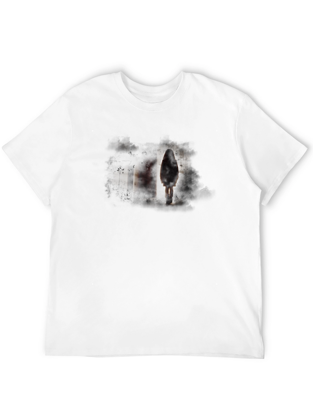 Eerie Figure Graphic Black T-Shirt