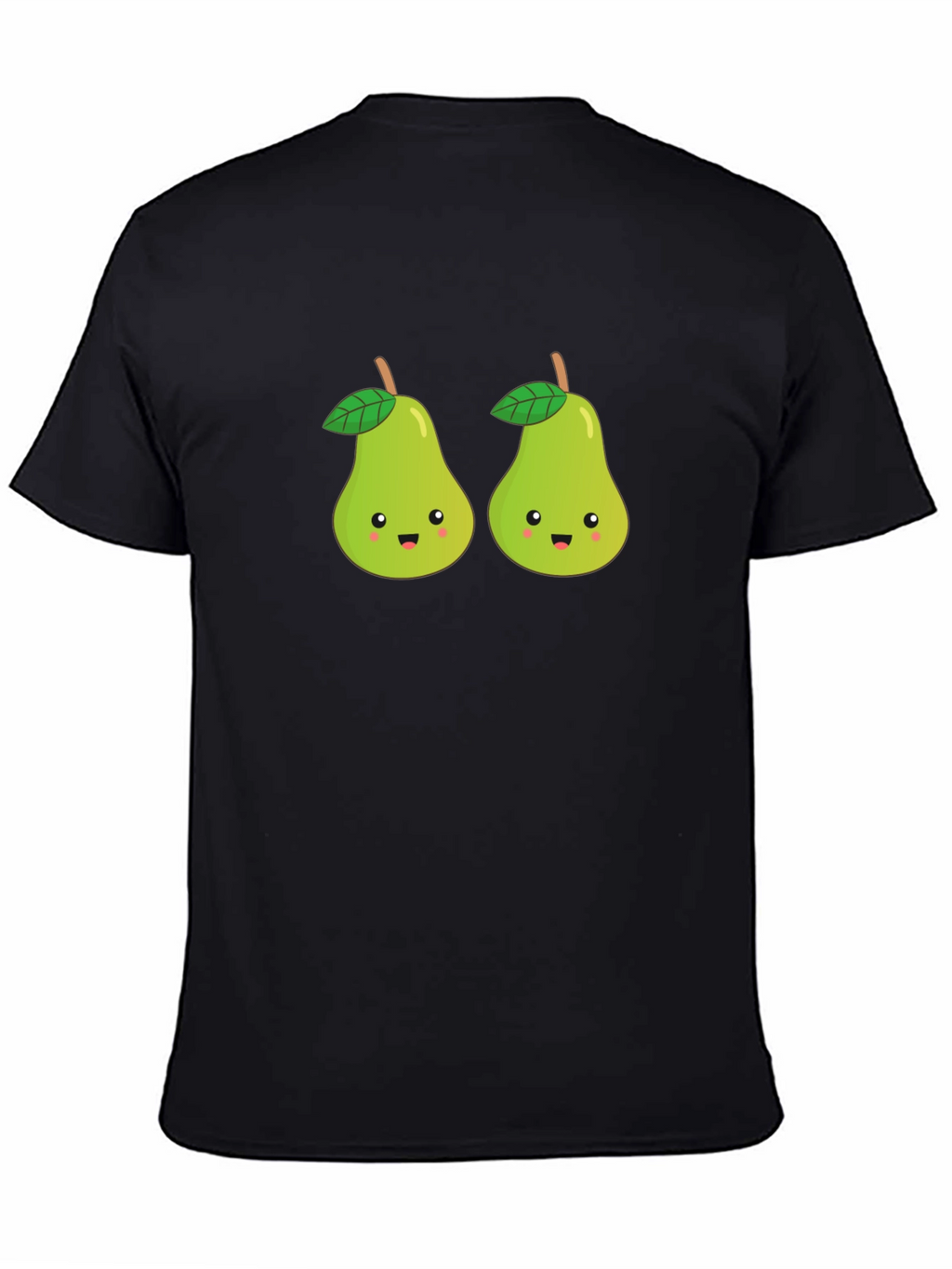 Cute Pear Couple Black T-Shirt