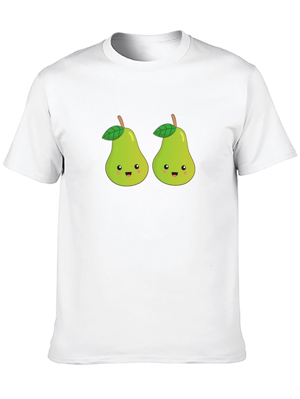Cute Pear Couple Black T-Shirt