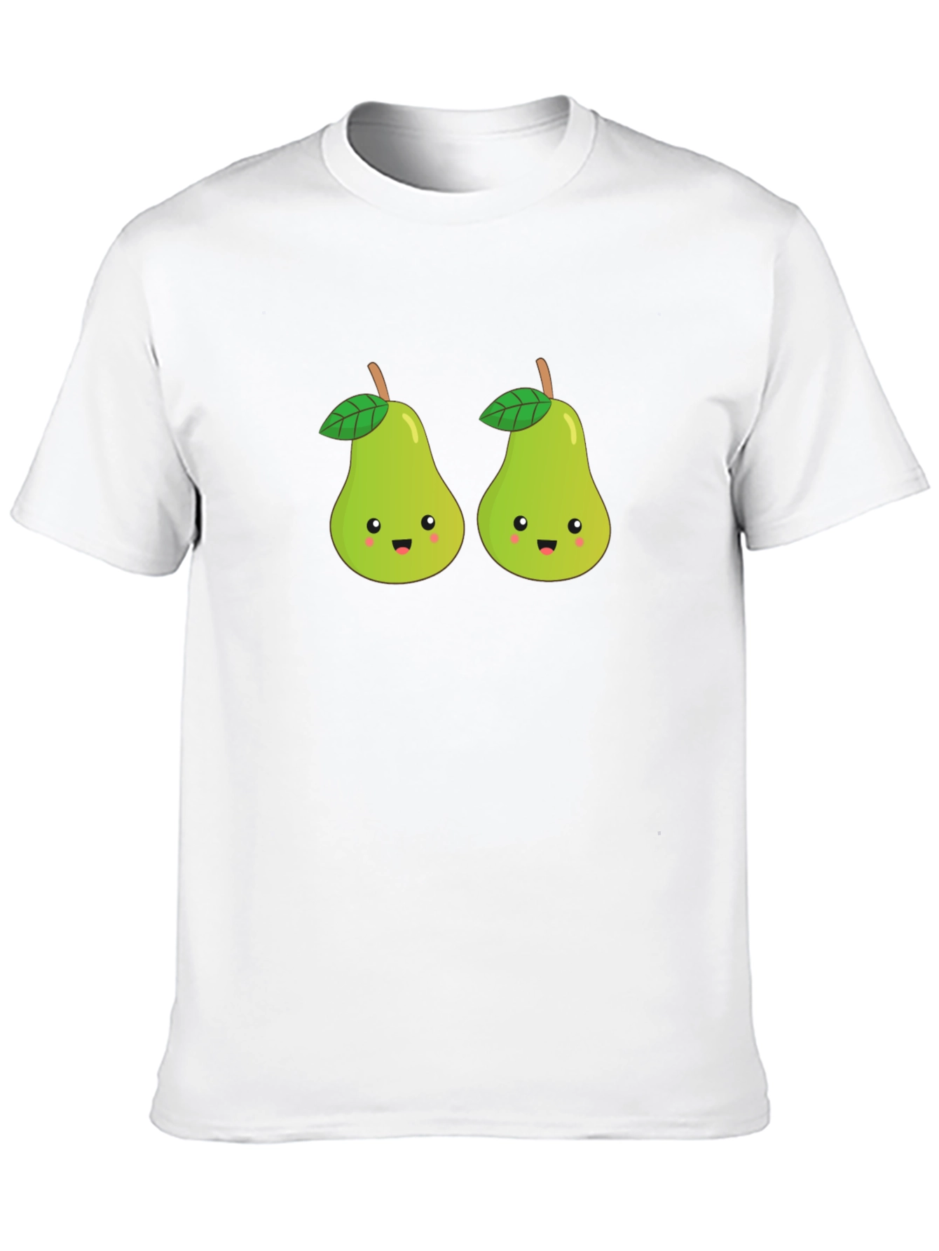 Cute Pear Couple Black T-Shirt