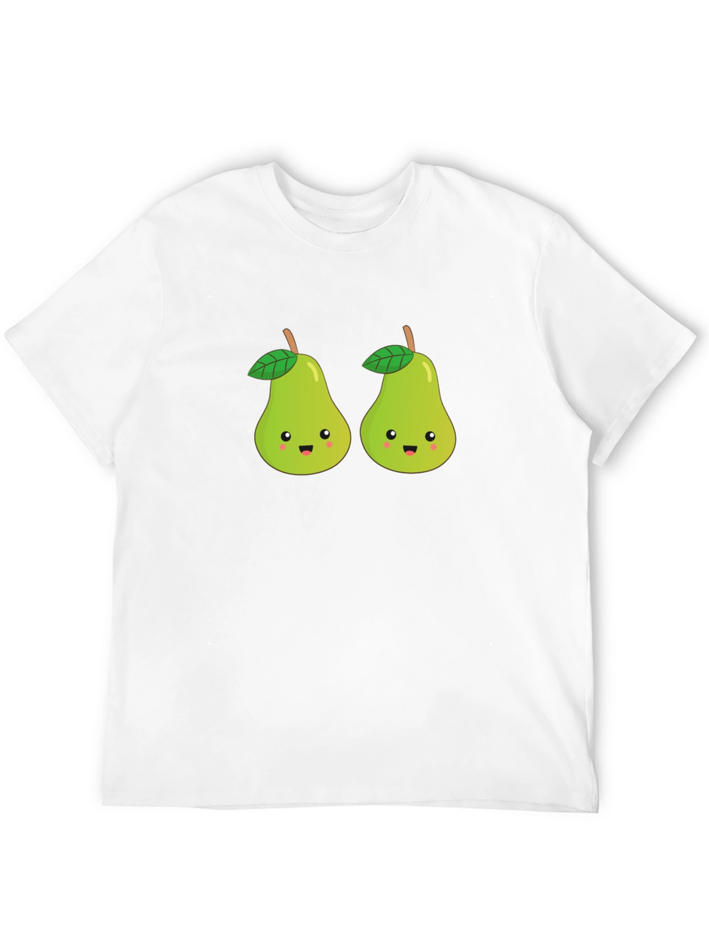 Cute Pear Couple Black T-Shirt