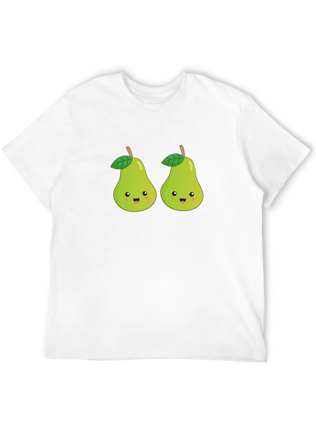 Cute Pear Couple Black T-Shirt