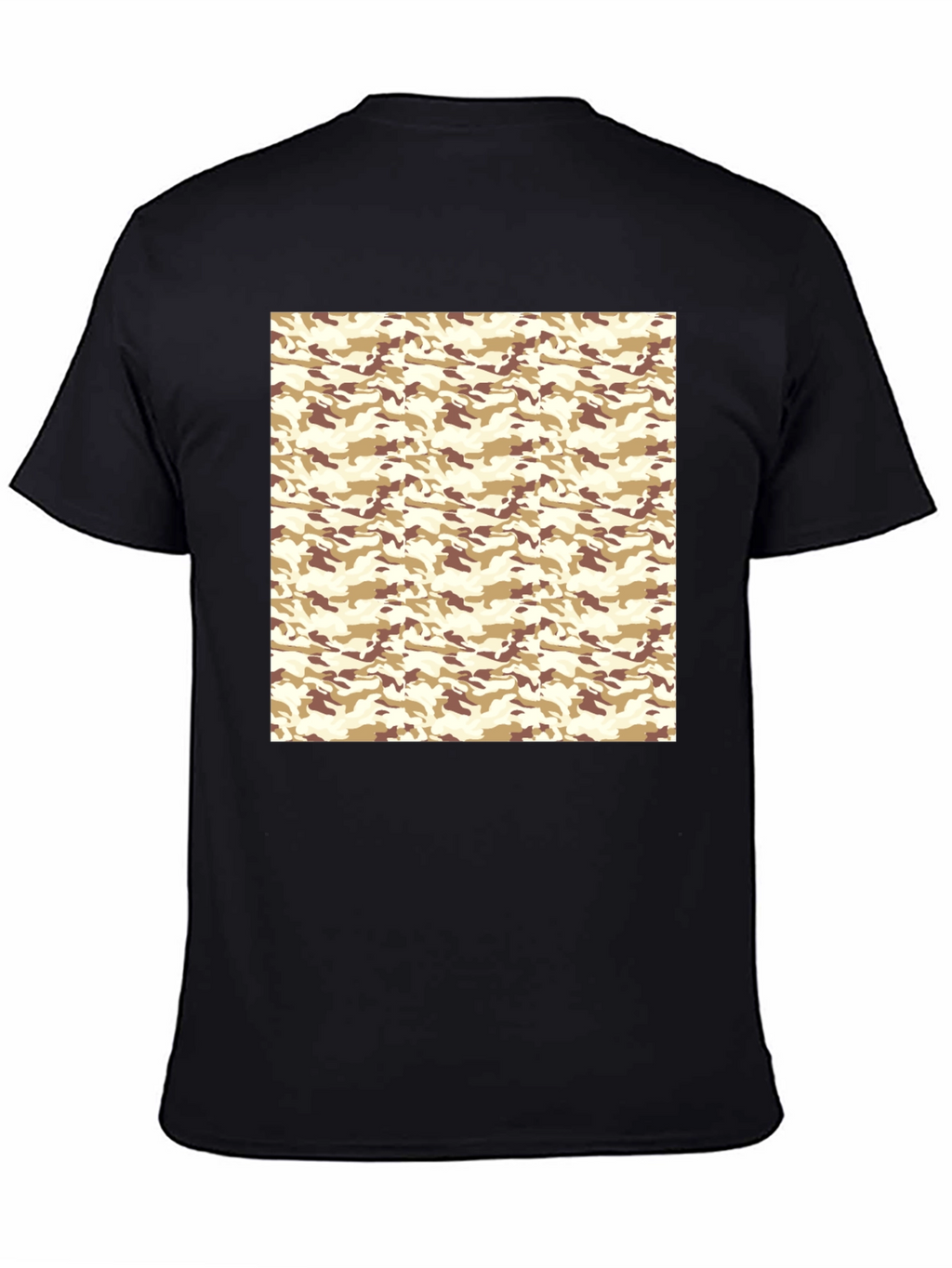 Camo Pattern Black T-Shirt