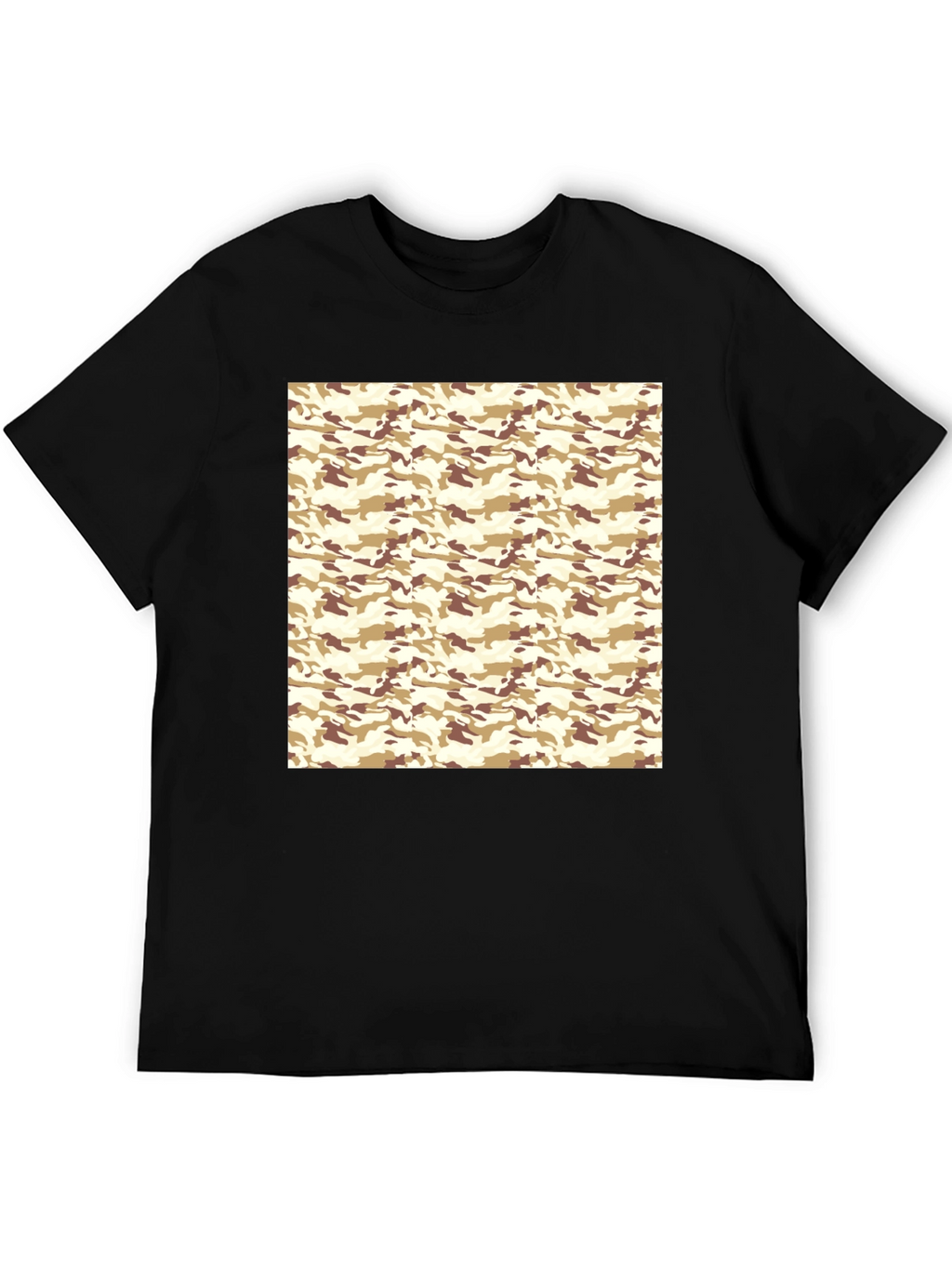 Camo Pattern Black T-Shirt