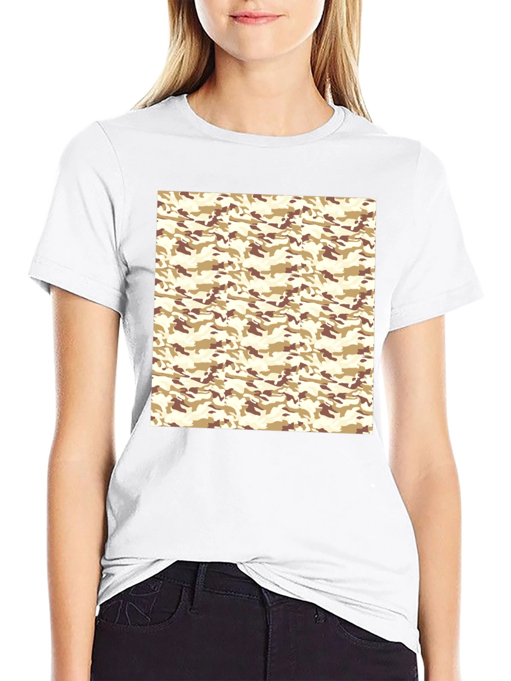 Camo Pattern Black T-Shirt
