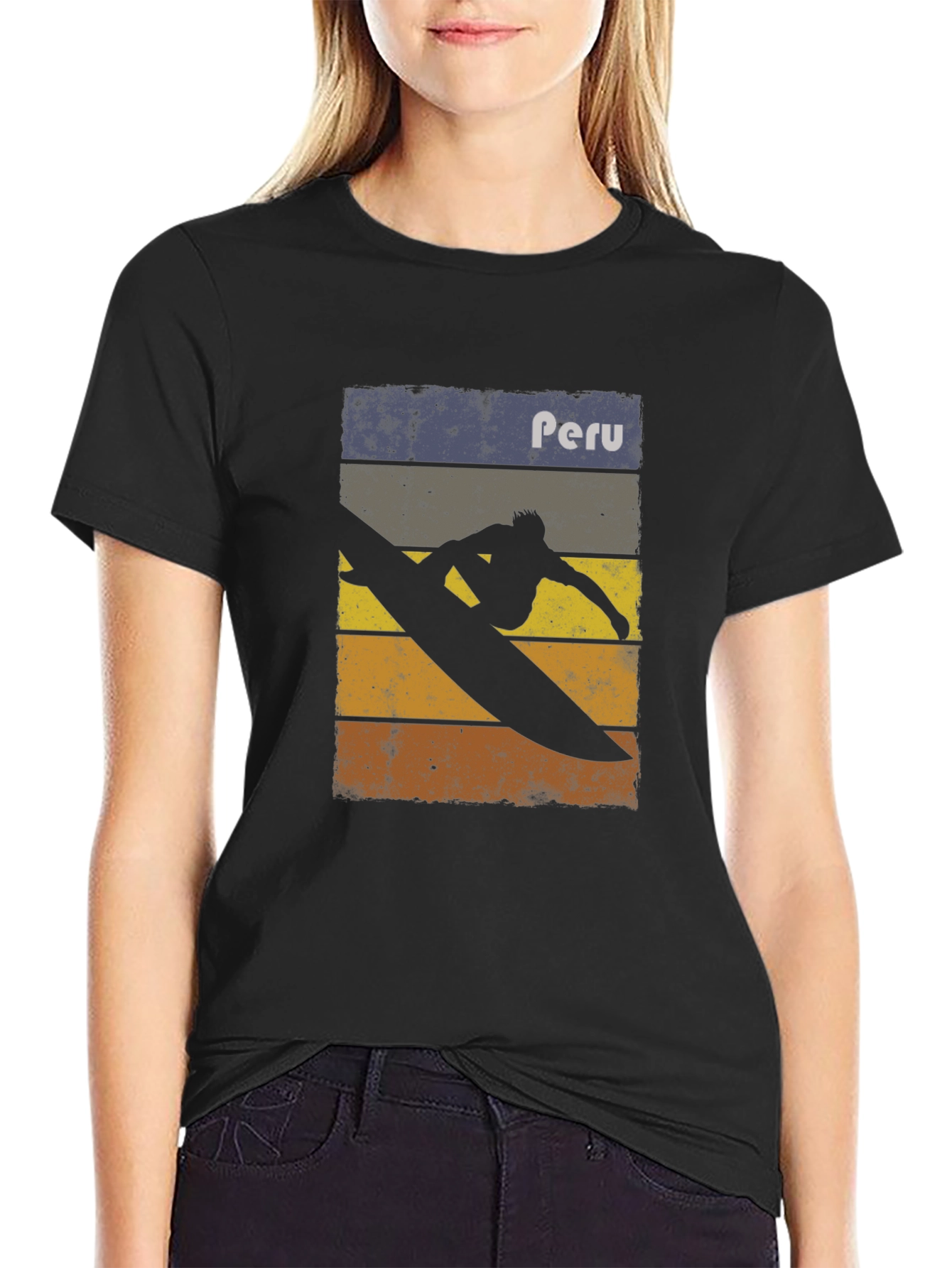 Vintage Peru Surfer Graphic Tee