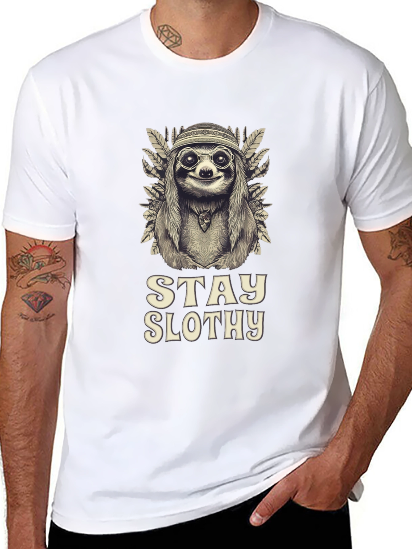 Stay Slothy Graphic Tee - Hippie Sloth