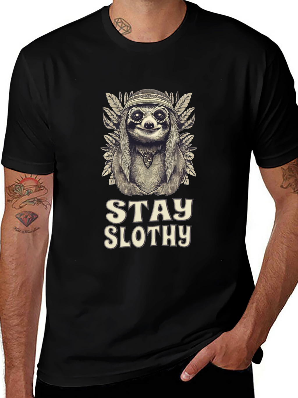 Stay Slothy Graphic Tee - Hippie Sloth