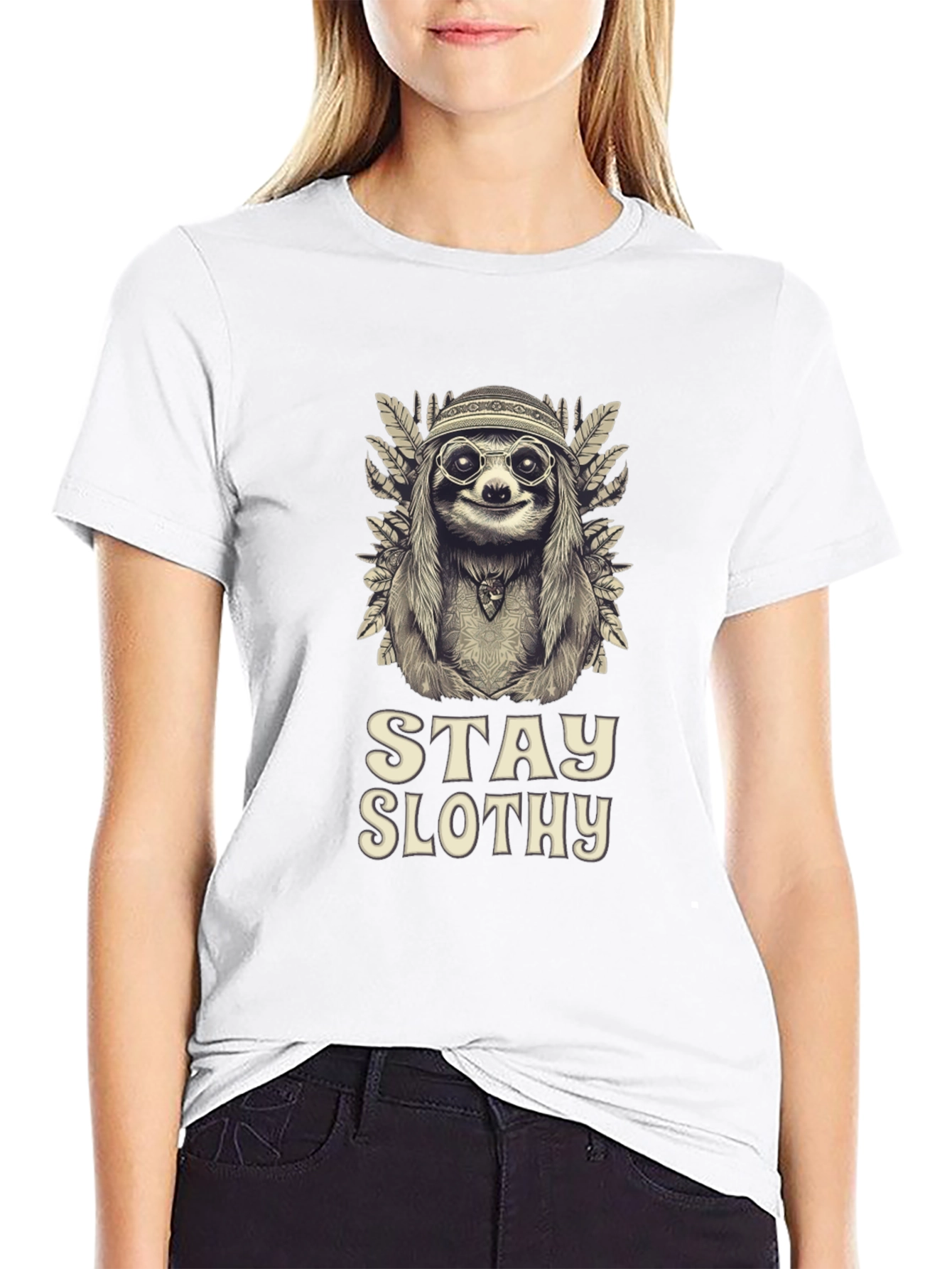 Stay Slothy Graphic Tee - Hippie Sloth