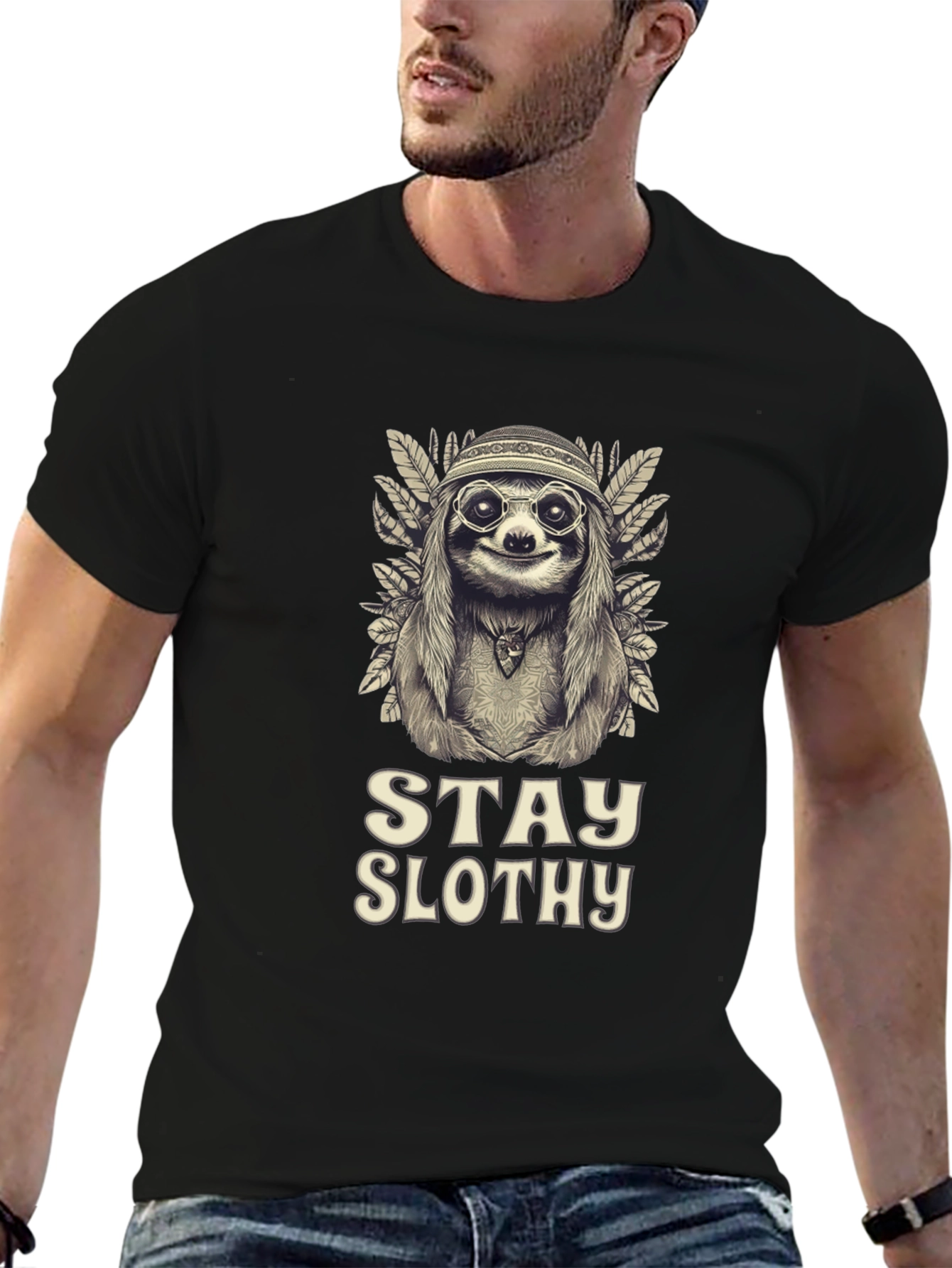 Stay Slothy Graphic Tee - Hippie Sloth