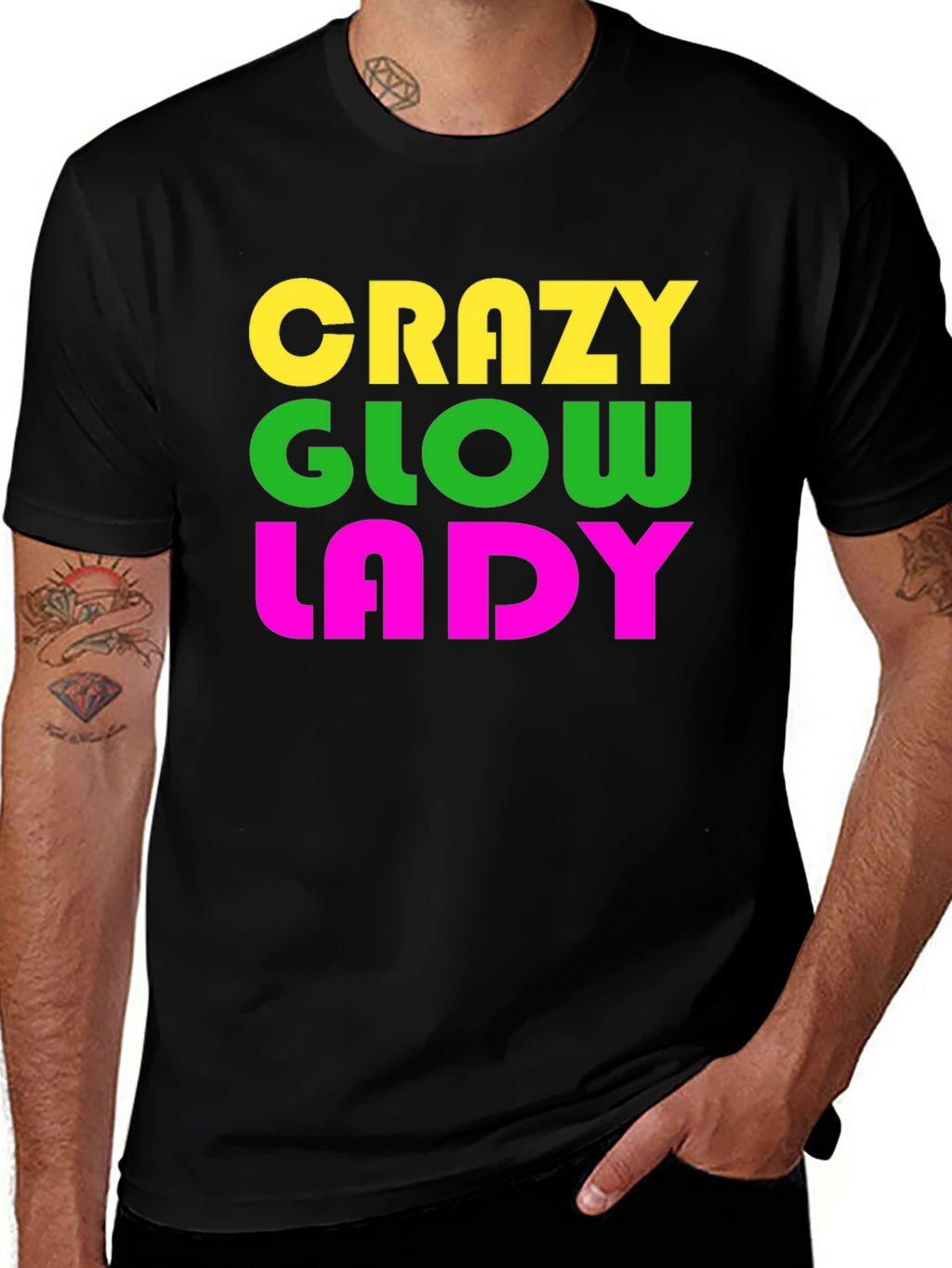 Crazy Glow Lady Graphic Tee