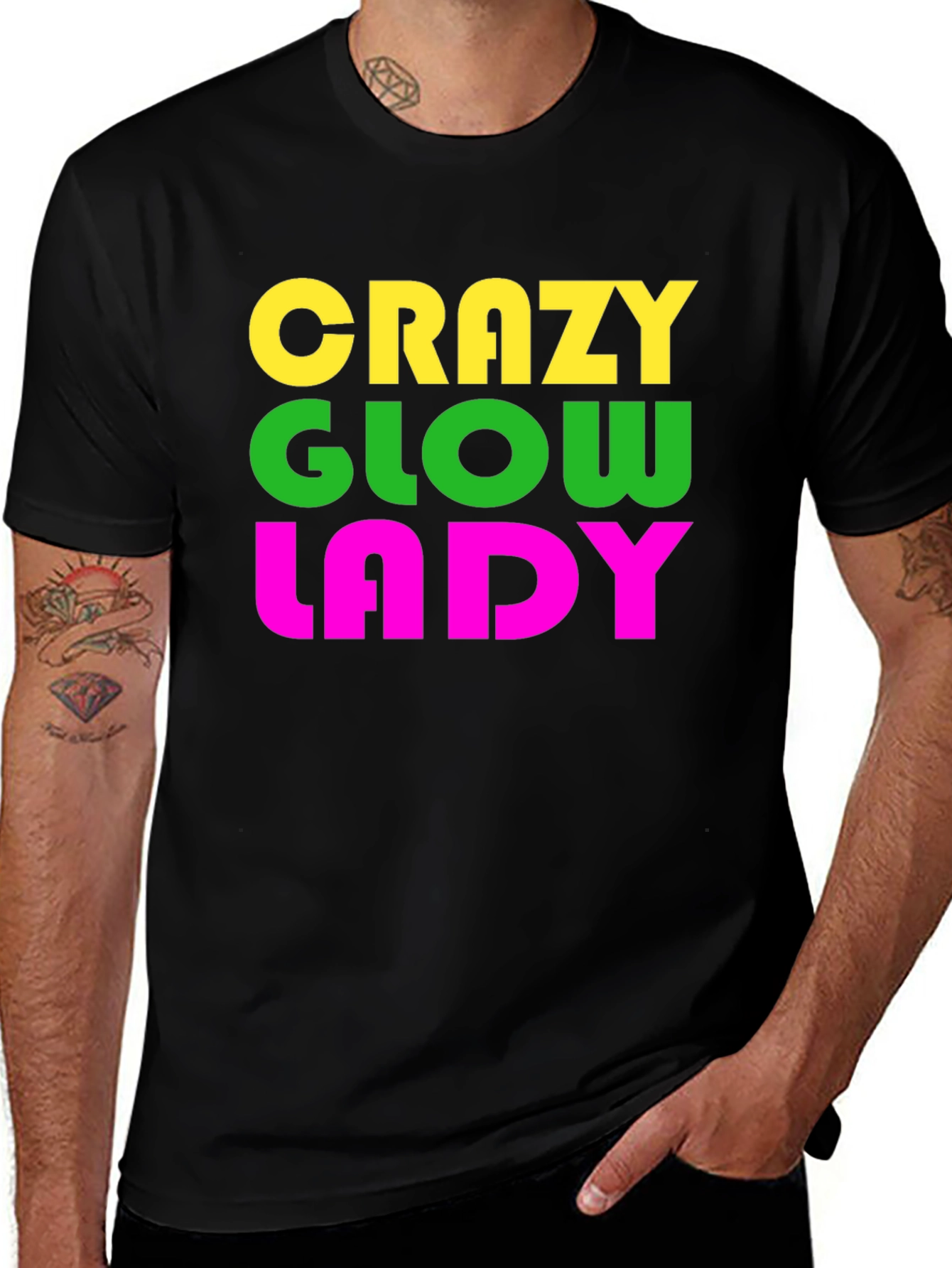 Crazy Glow Lady Graphic Tee