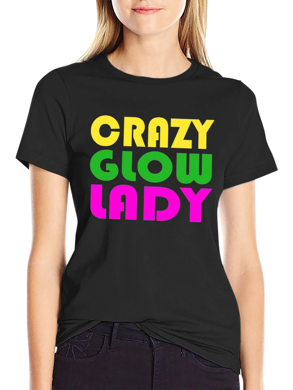 Crazy Glow Lady Graphic Tee