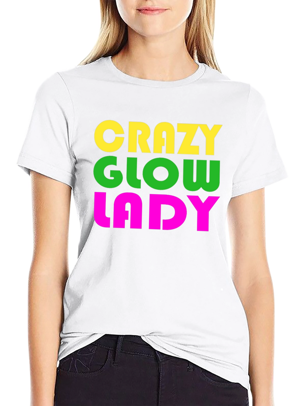 Crazy Glow Lady Graphic Tee