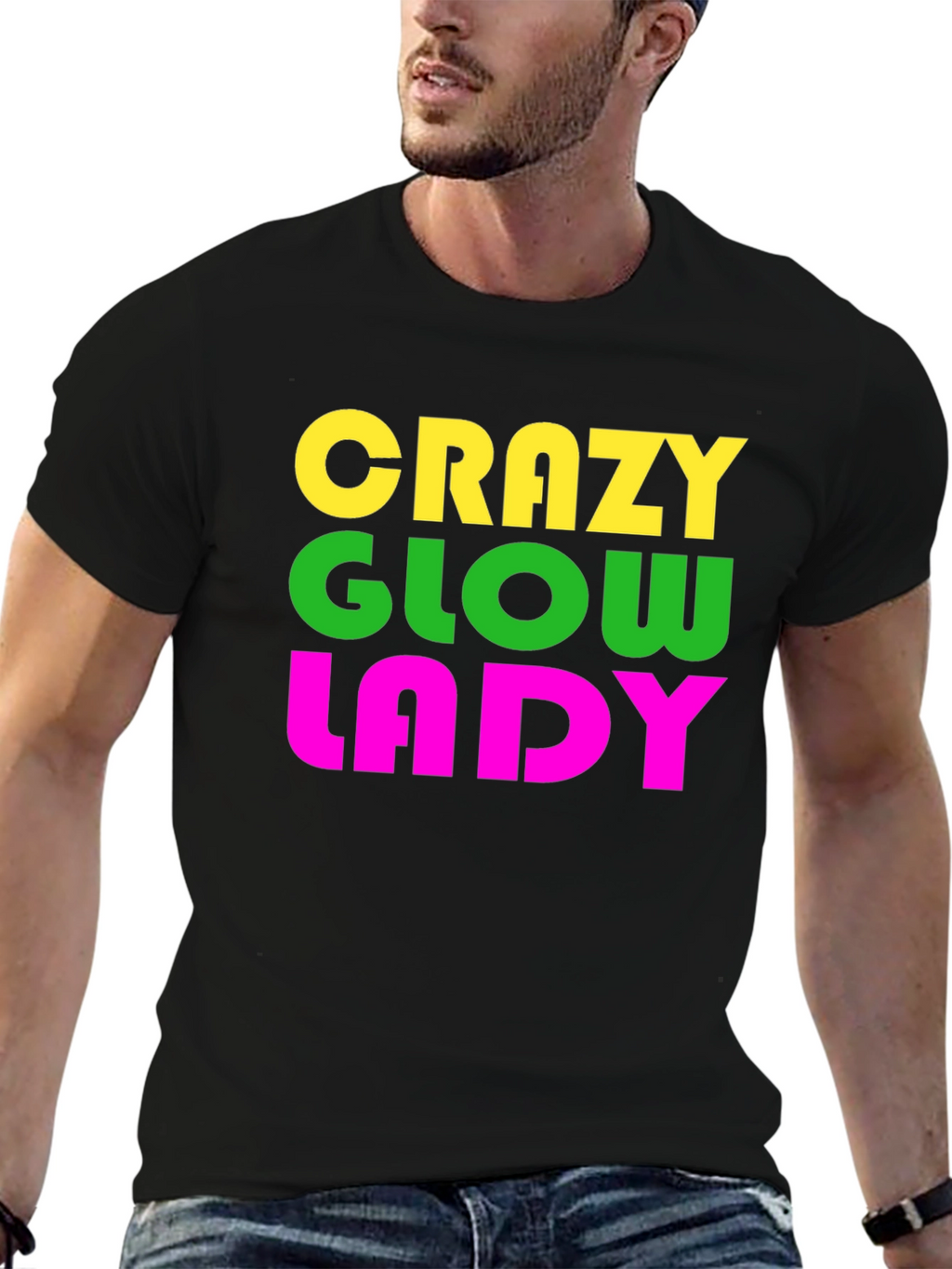 Crazy Glow Lady Graphic Tee