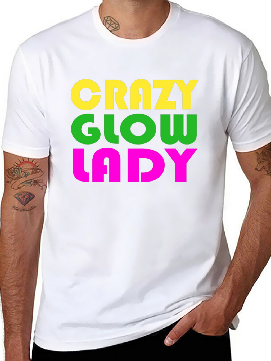 Crazy Glow Lady Graphic Tee