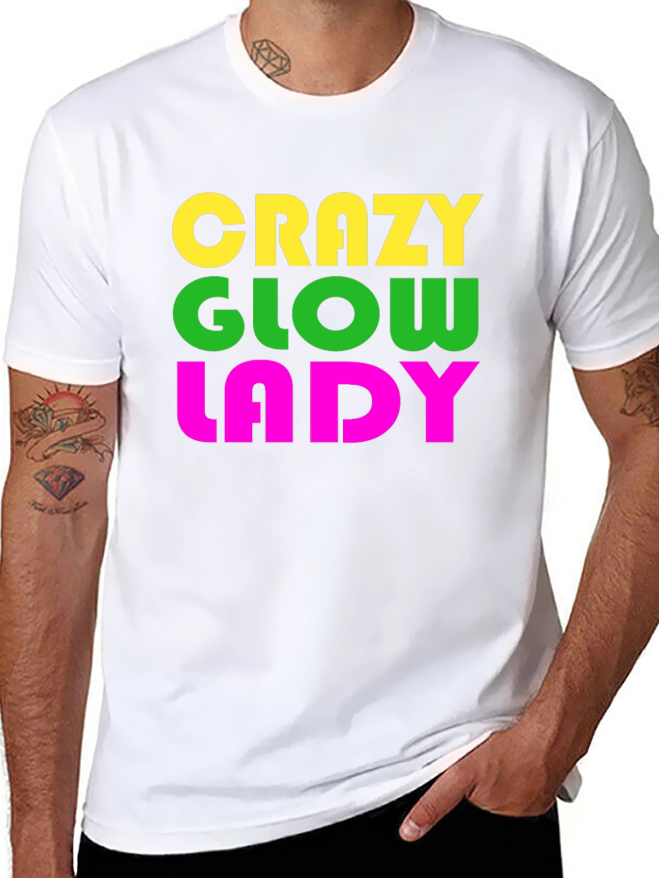 Crazy Glow Lady Graphic Tee