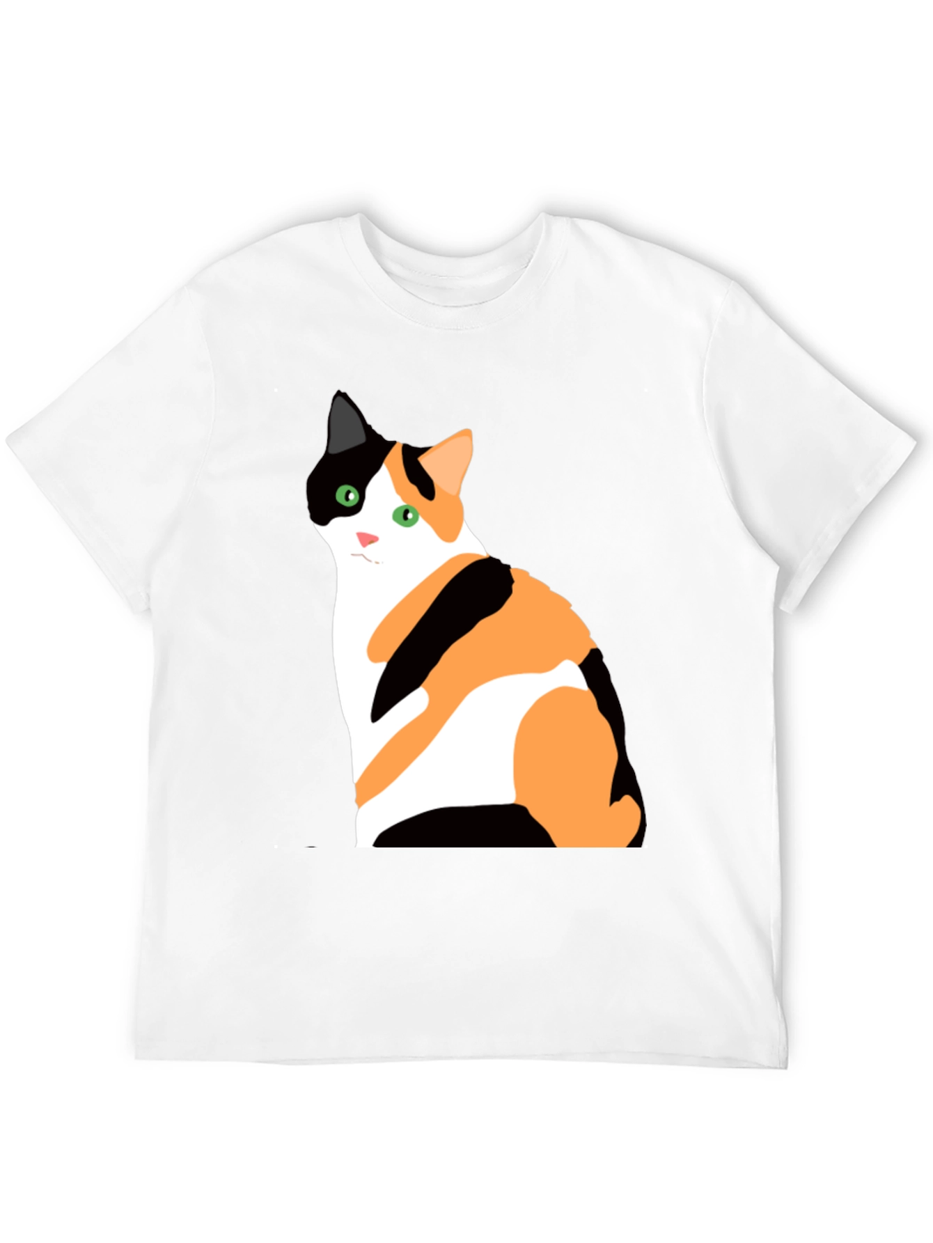 Calico Cat Graphic T-Shirt - Unisex Black Tee