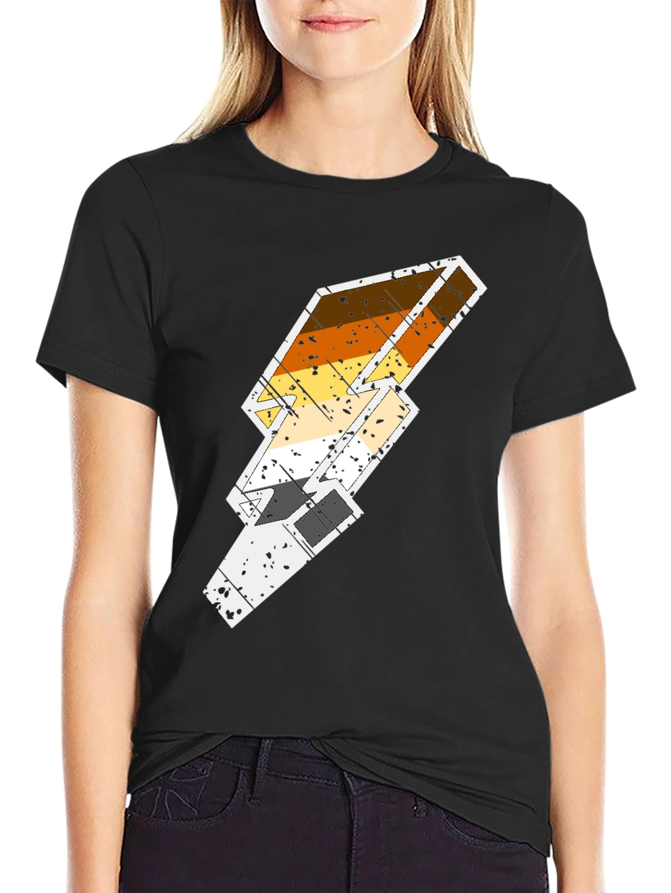 Bear Pride Lightning Bolt T-Shirt - Black